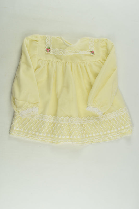 Brand Unknown Size approx 0 Vintage Lined Blouse/Dress