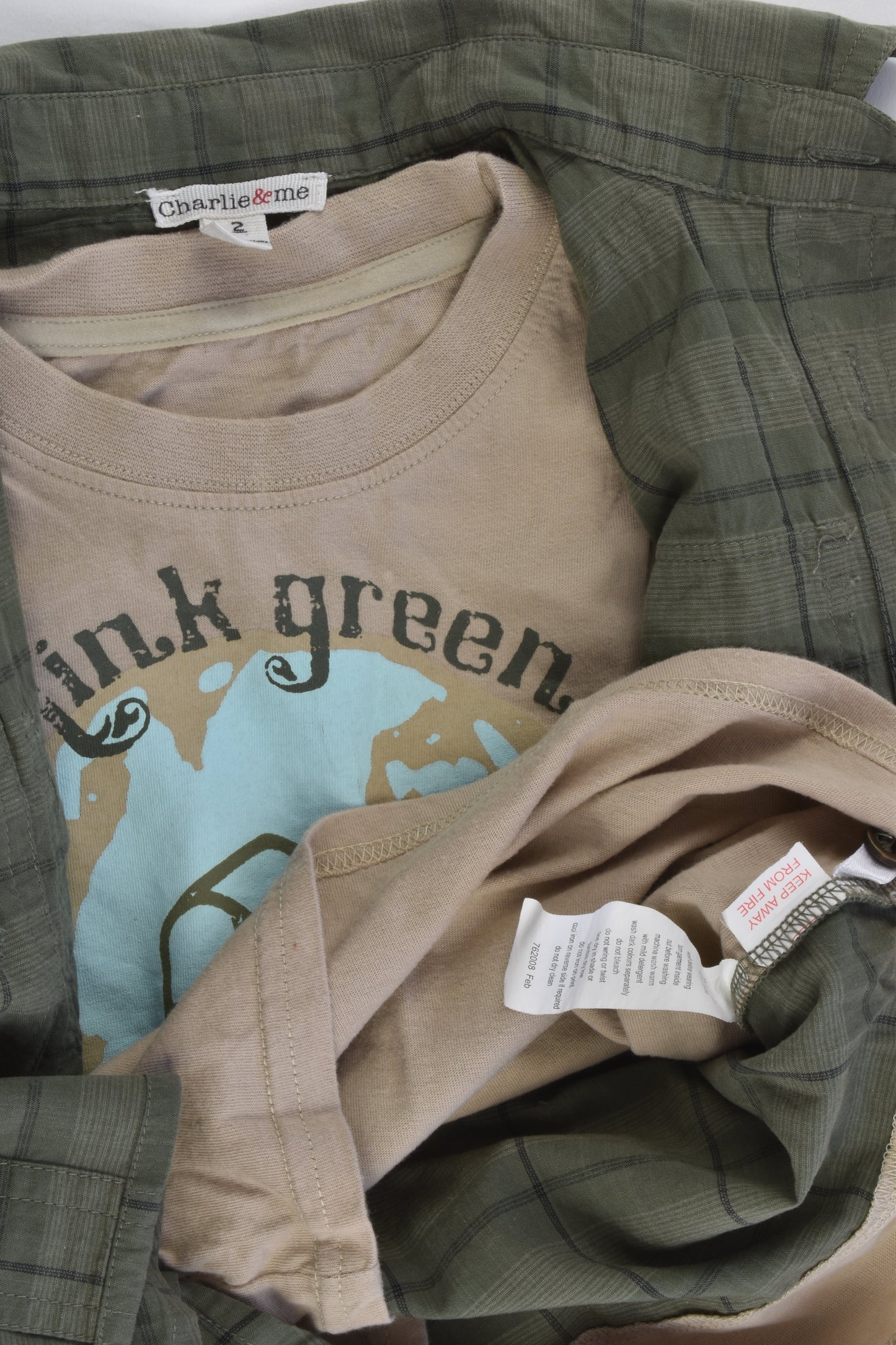 Charlie & Me Size 2 'Think Green, Recycle' Shirt