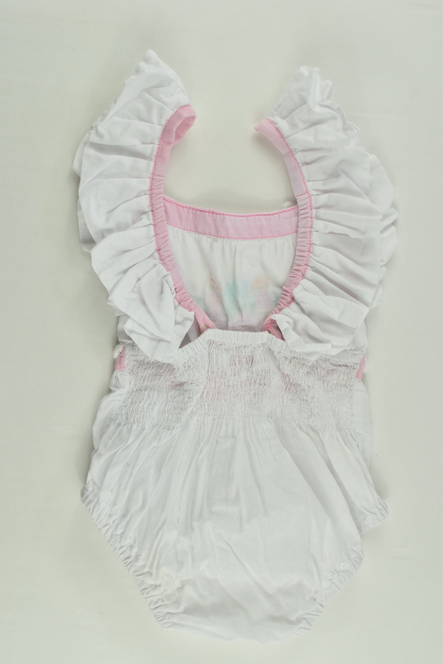Coco and Ginger Size 1 (M, 12-18 months) Romper with Floral Embroidery