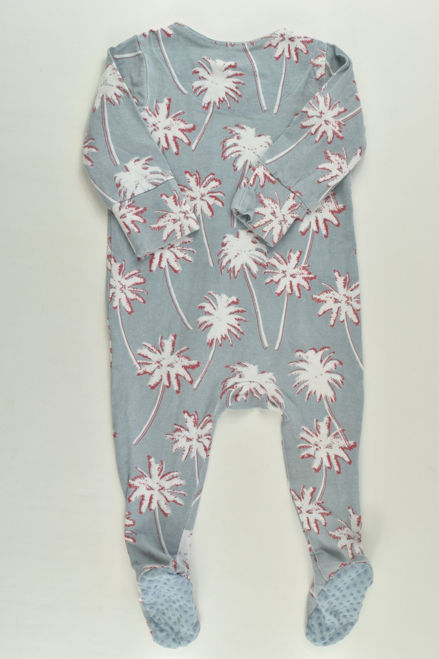 Cotton On Baby Size 00 (3-6 months) Palmtrees Footed Romper