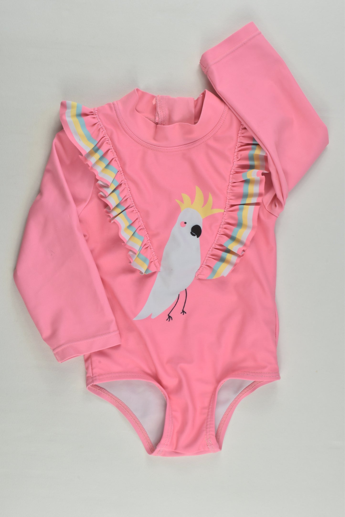 Cotton On Baby Size 00 Cocatoo Rashie Swimsuit