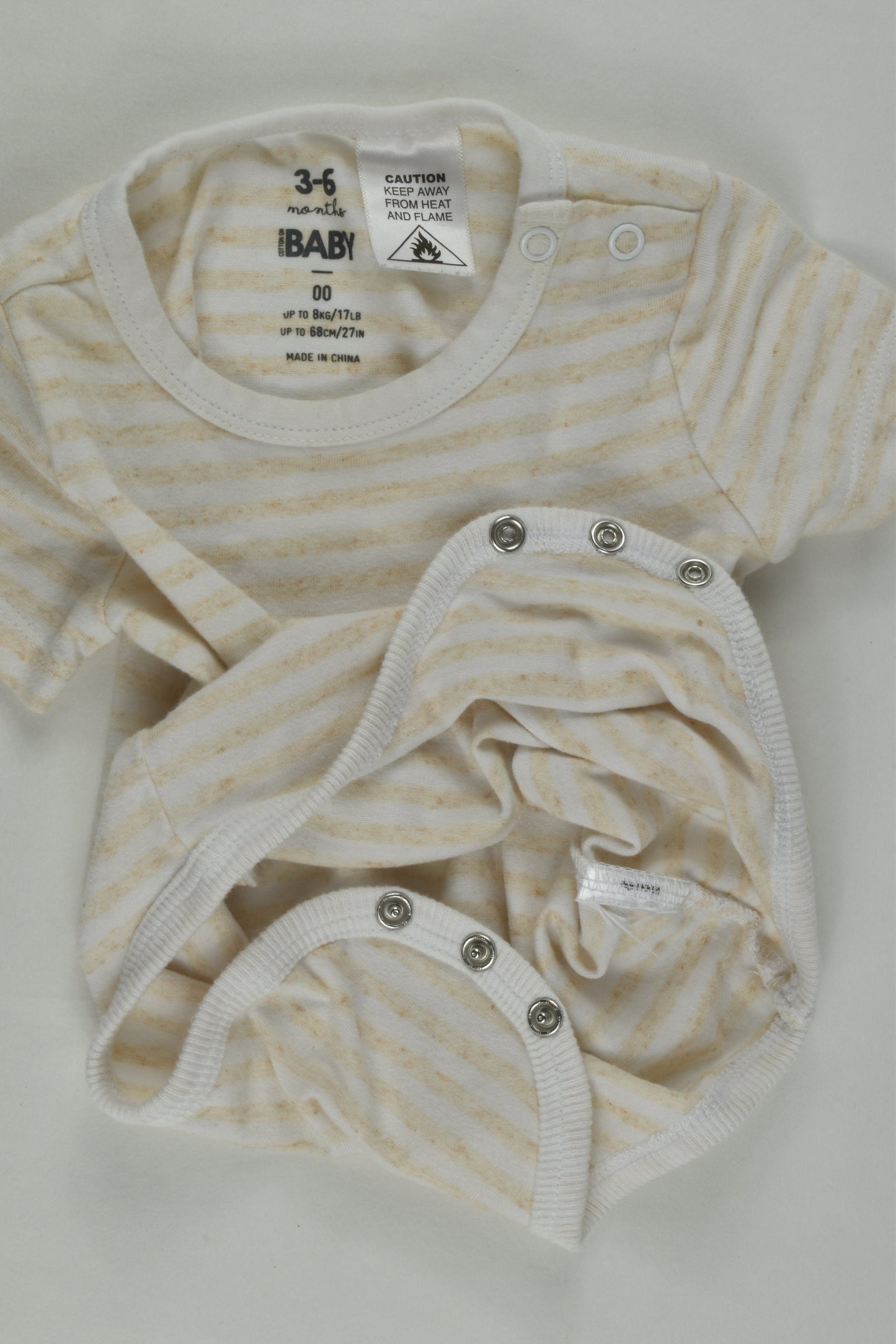 Cotton On Baby Size 00 Striped Bodysuit