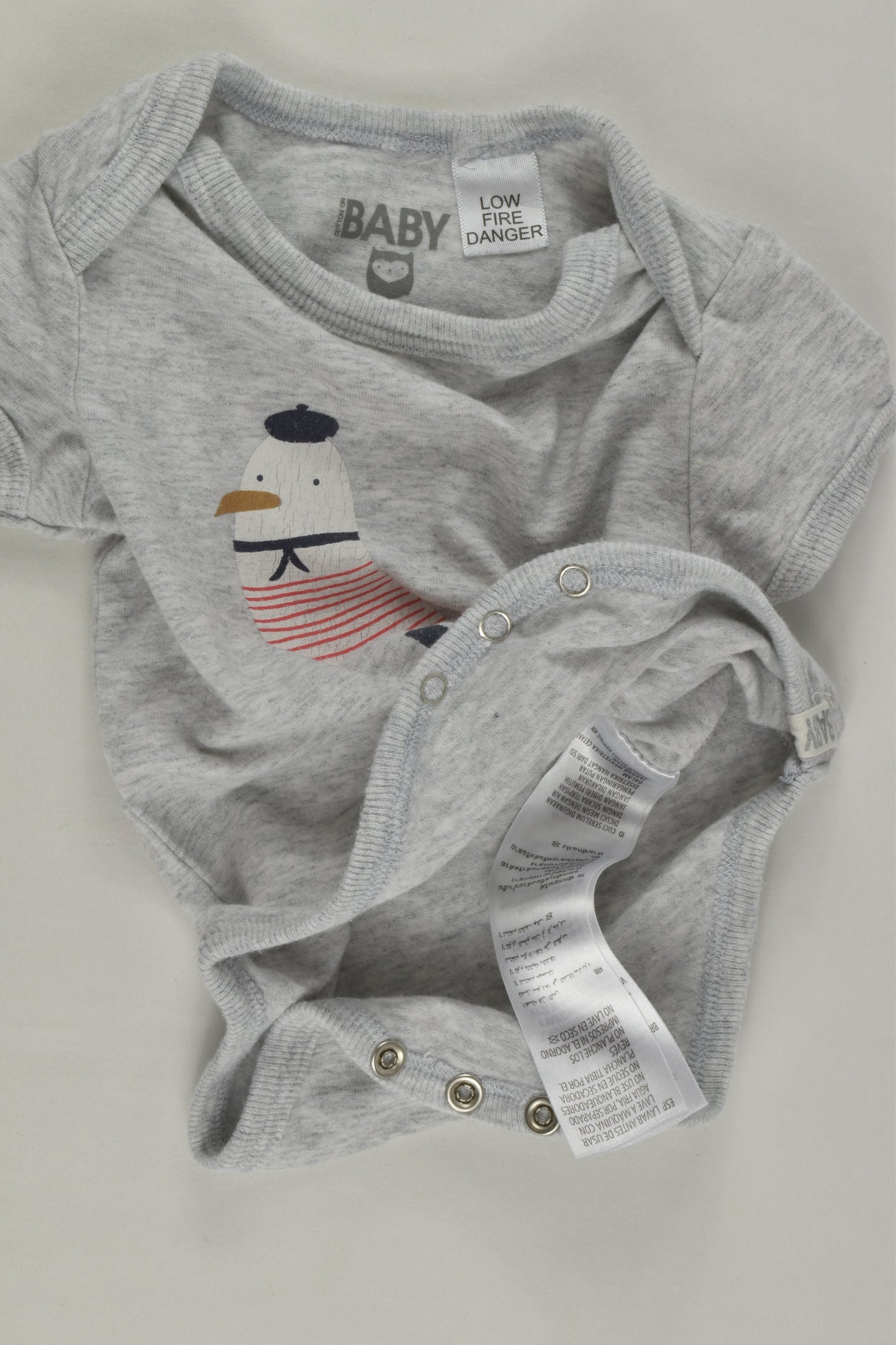 Cotton On Baby Size 000 Seagull Bodysuit