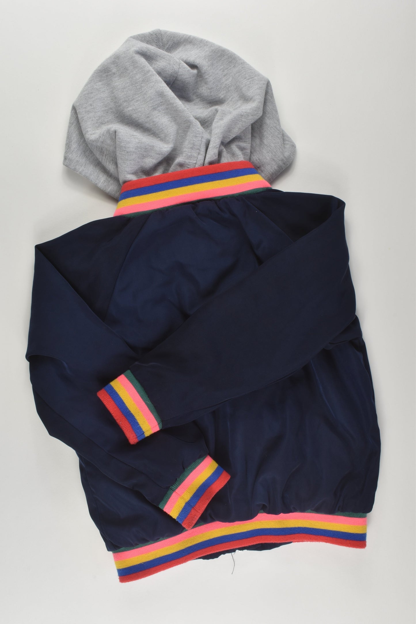 Cotton On Kids Size 3-4 Rainbow Stripes Hooded Jacket