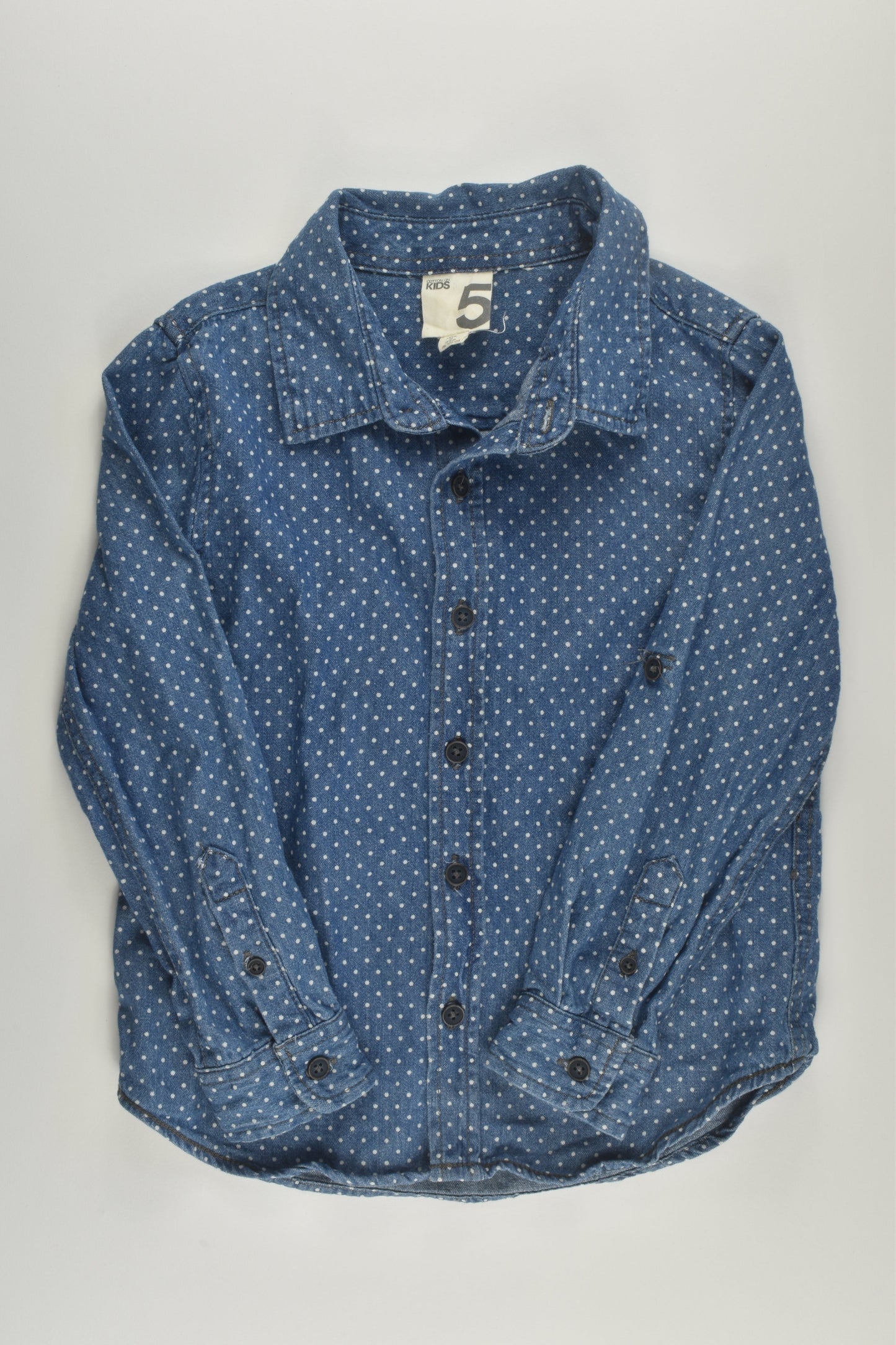 Cotton On Kids Size 5 Denim Shirt