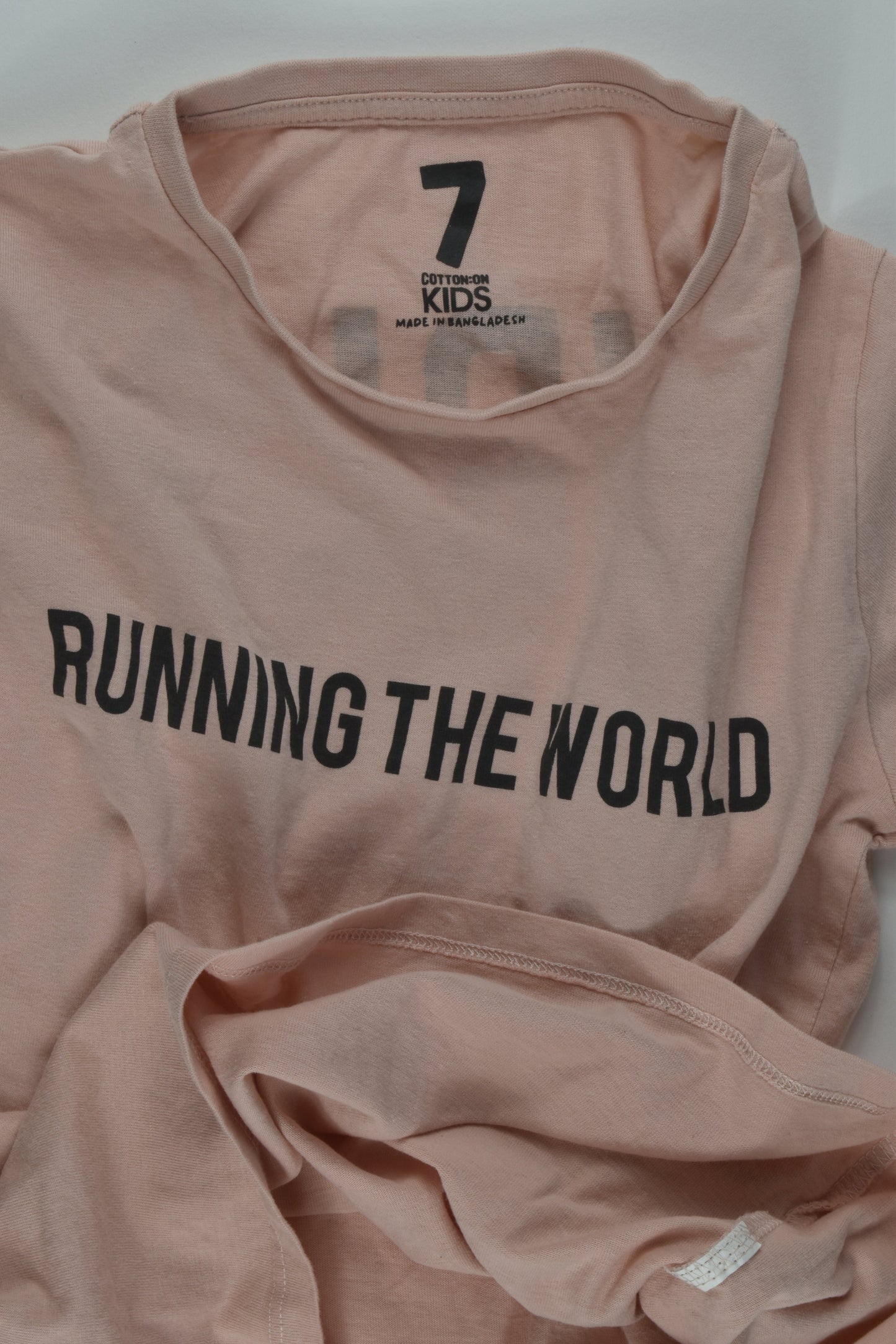 Cotton On Kids Size 7 'Girls, Running The World' T-shirt