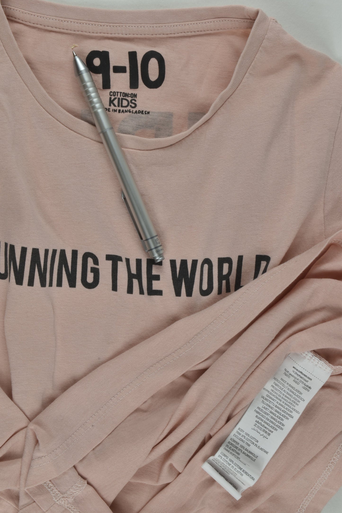 Cotton On Kids Size 9-10 'Girls, Running The World' T-shirt