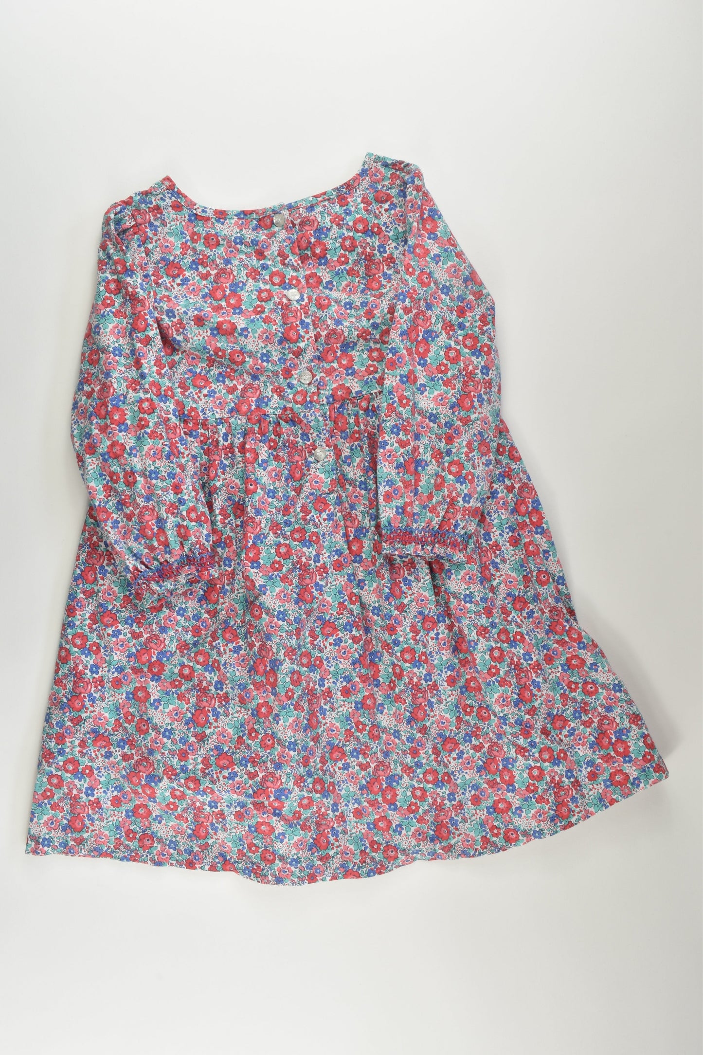 David Jones Size 3 Smocked Liberty Print Lined Dress