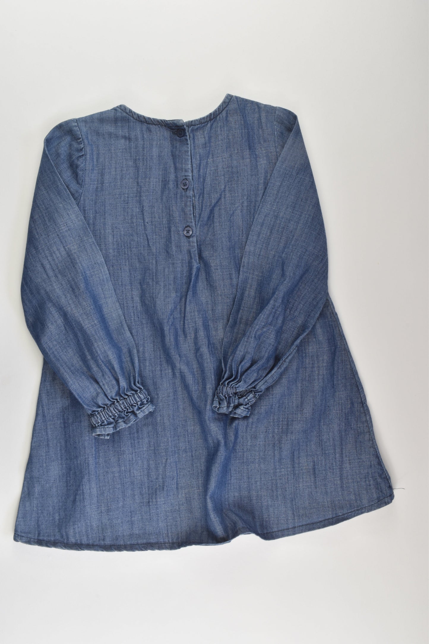 Dunnes Stores Size 3-4 Embroidery Denim Dress