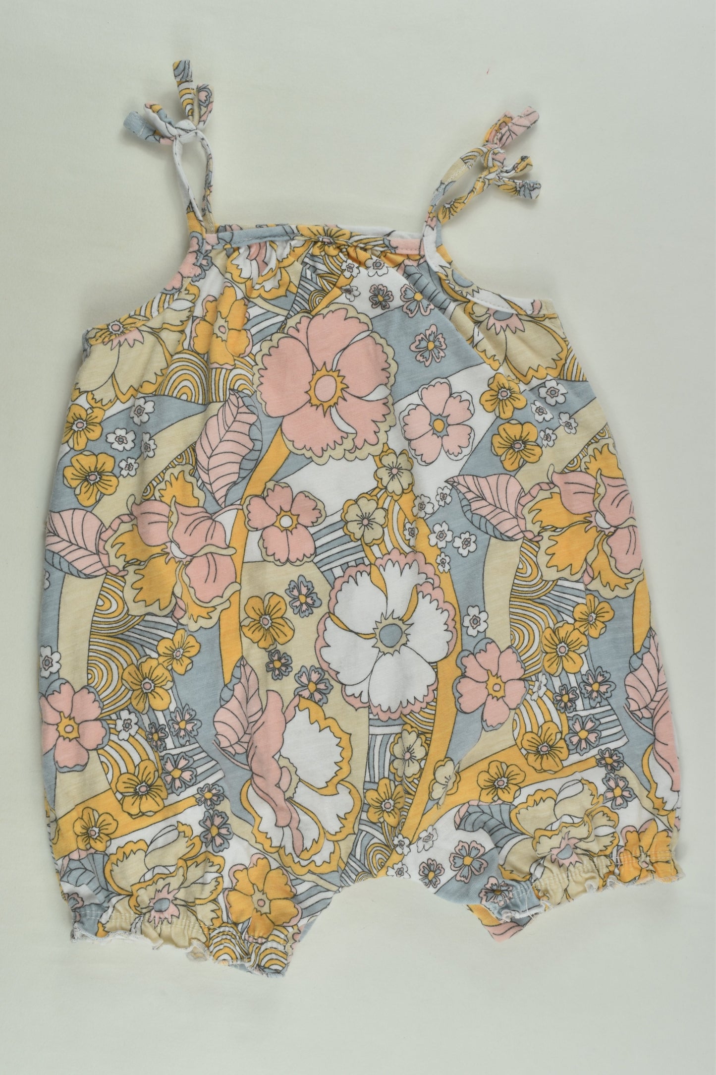 Dymples Size 0 Retro Print Short Romper