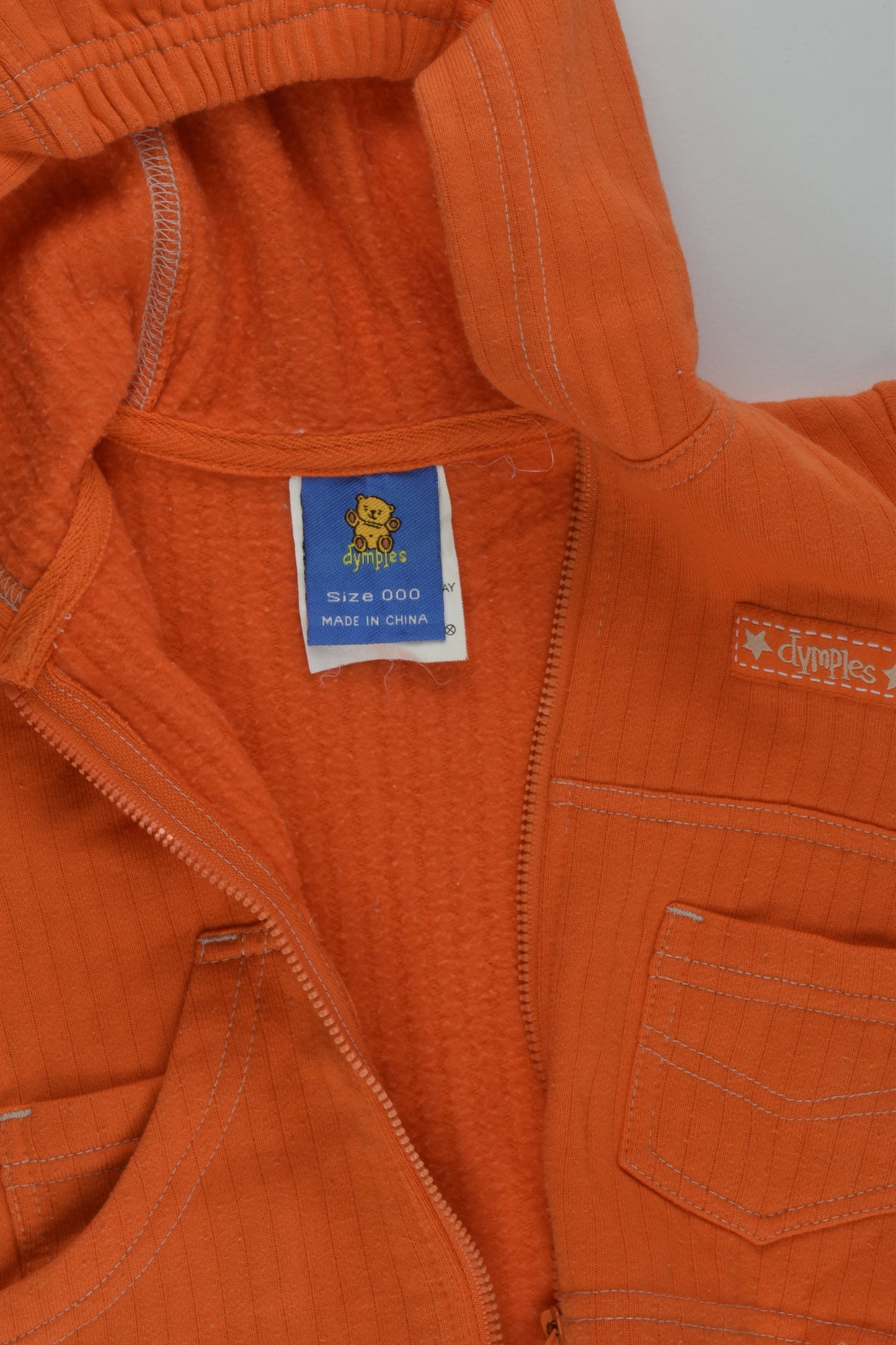 Dymples Size 000 Zip Jumper