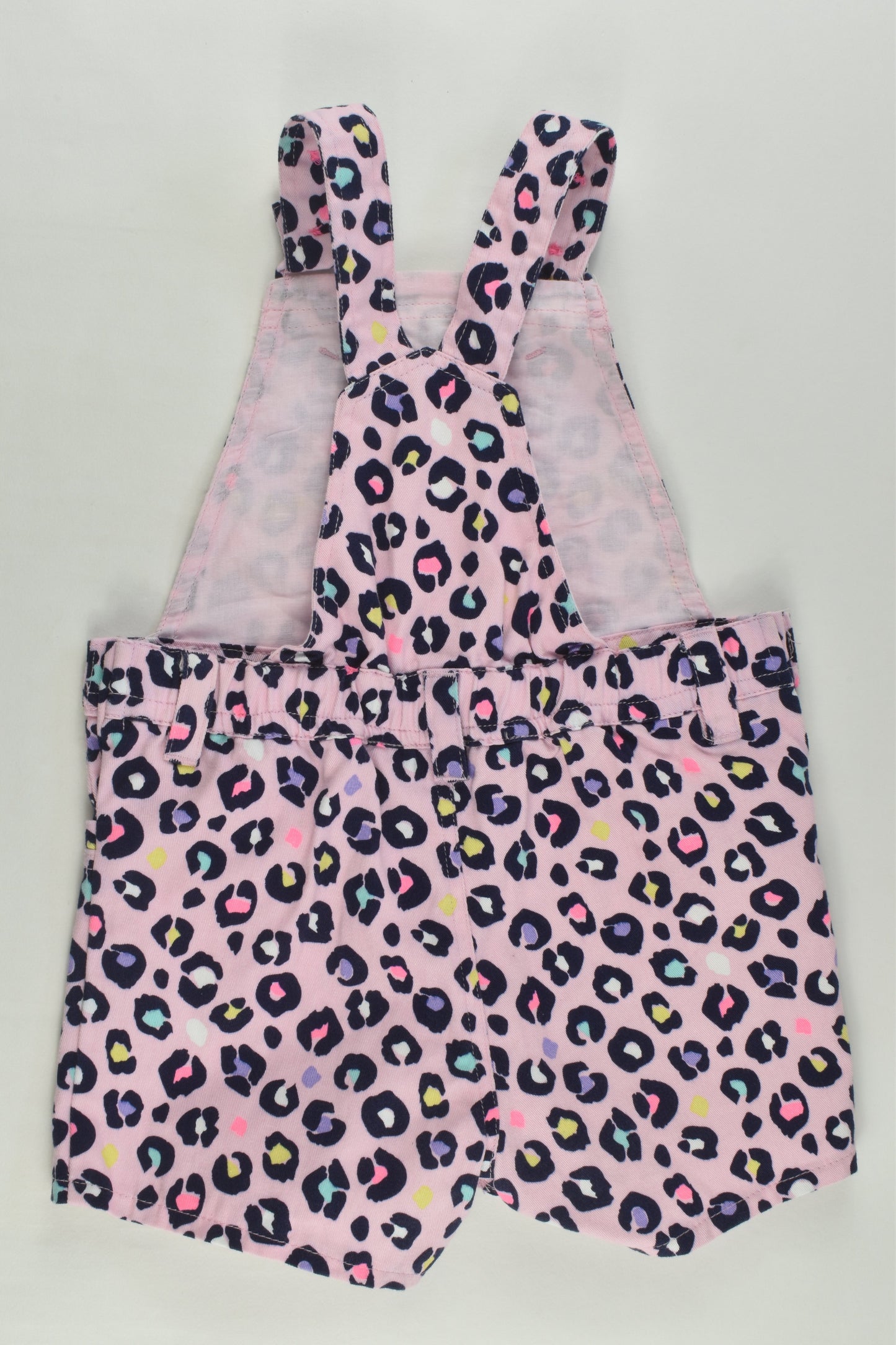 Dymples Size 1 Colourful Leopard Print Short Overalls