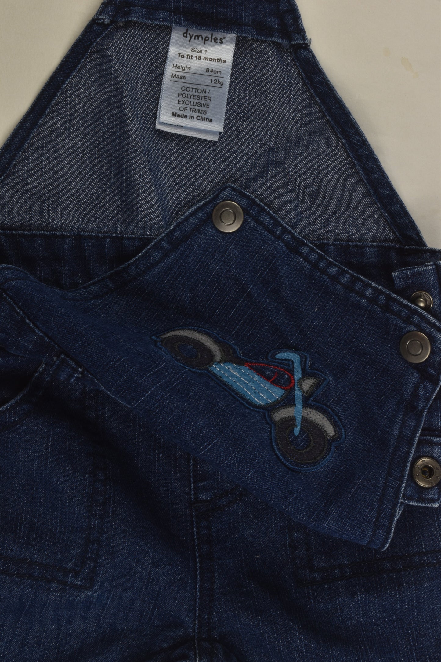 Dymples Size 1 Denim Overalls