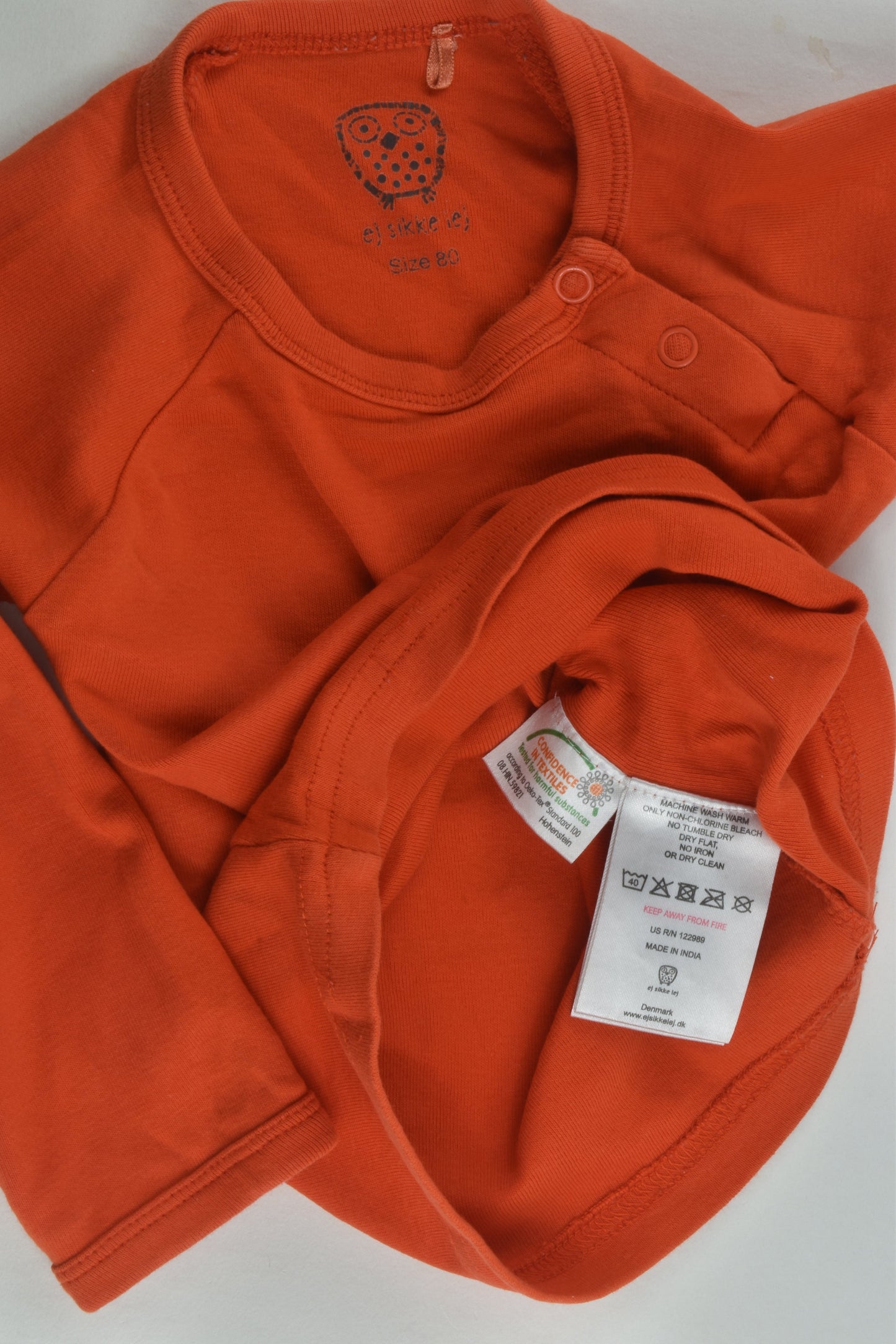 Ej Sikke Lej Size 0 (80 cm) Owl at the Back Top