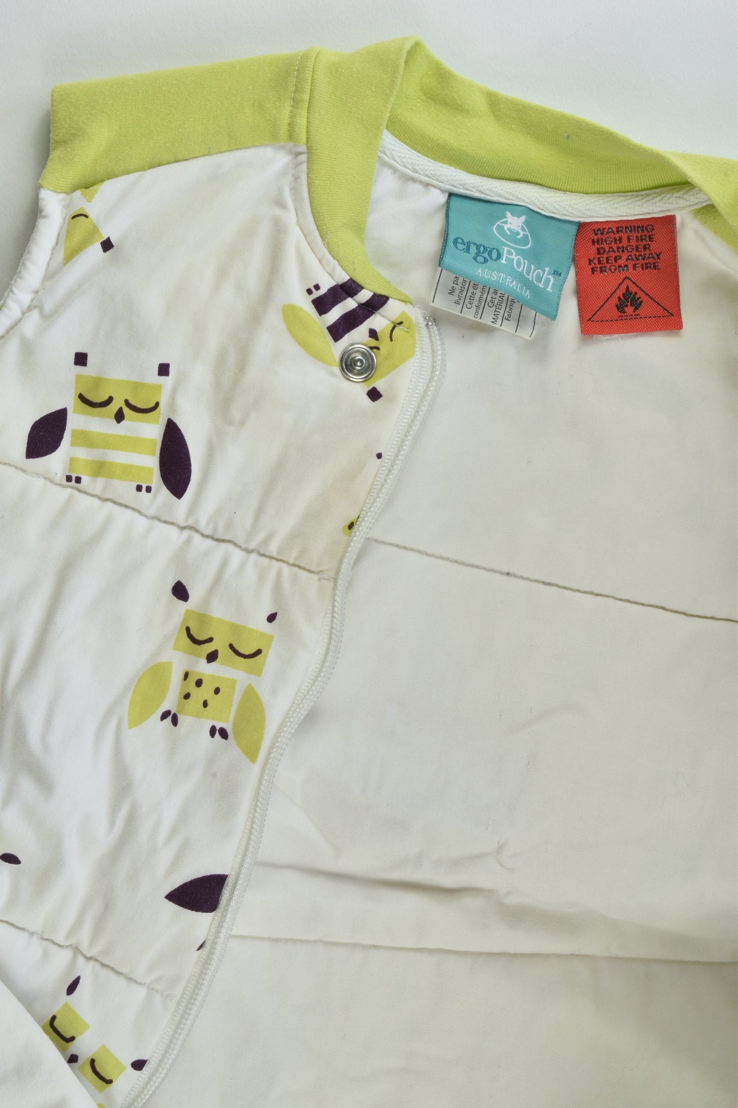 Ergo Pouch (Australia) Size 2-12 months Approx 2.5 TOG Owls Sleeping Bag
