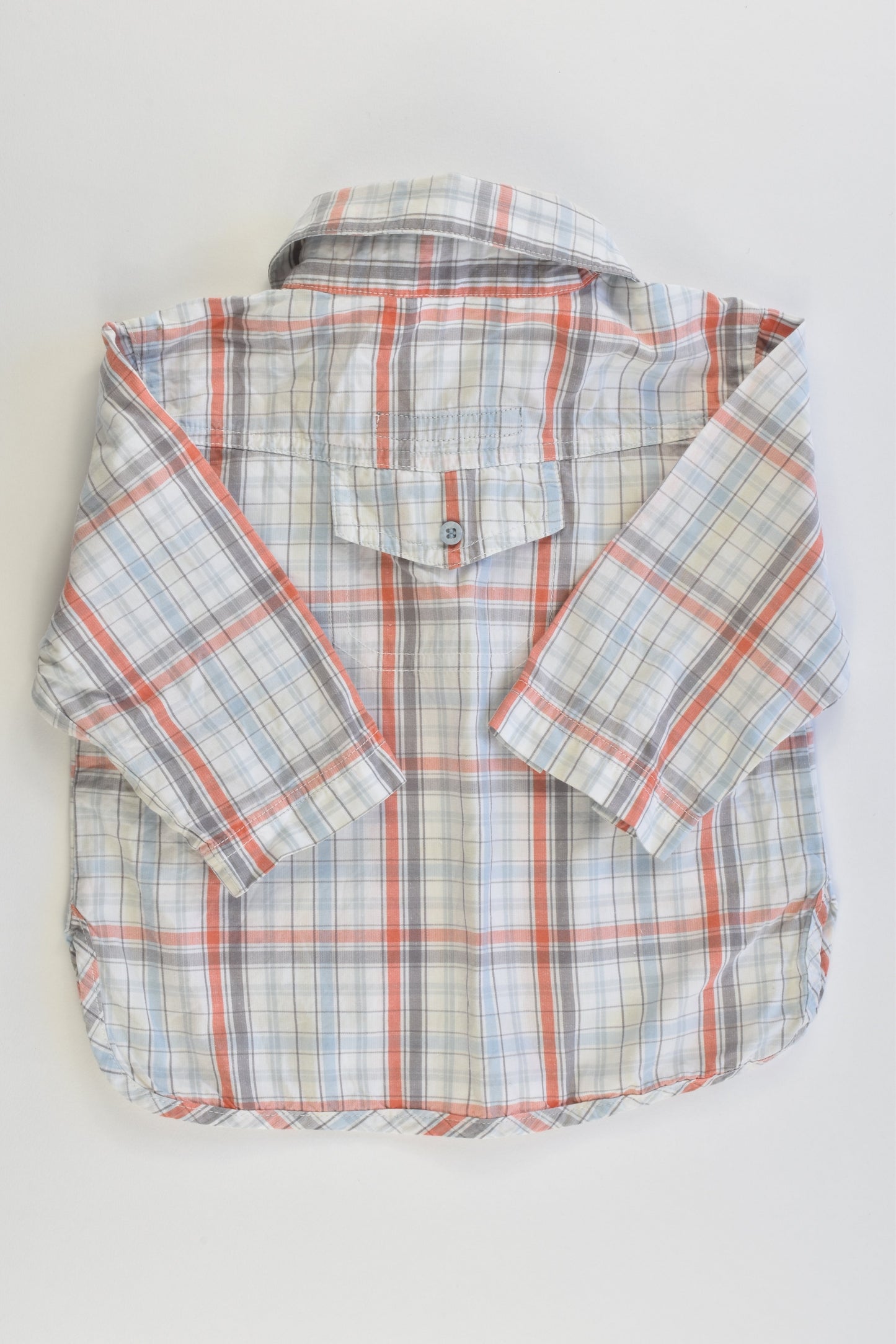F Baby Size 0 (6-12 months) Checked Collared Shirt