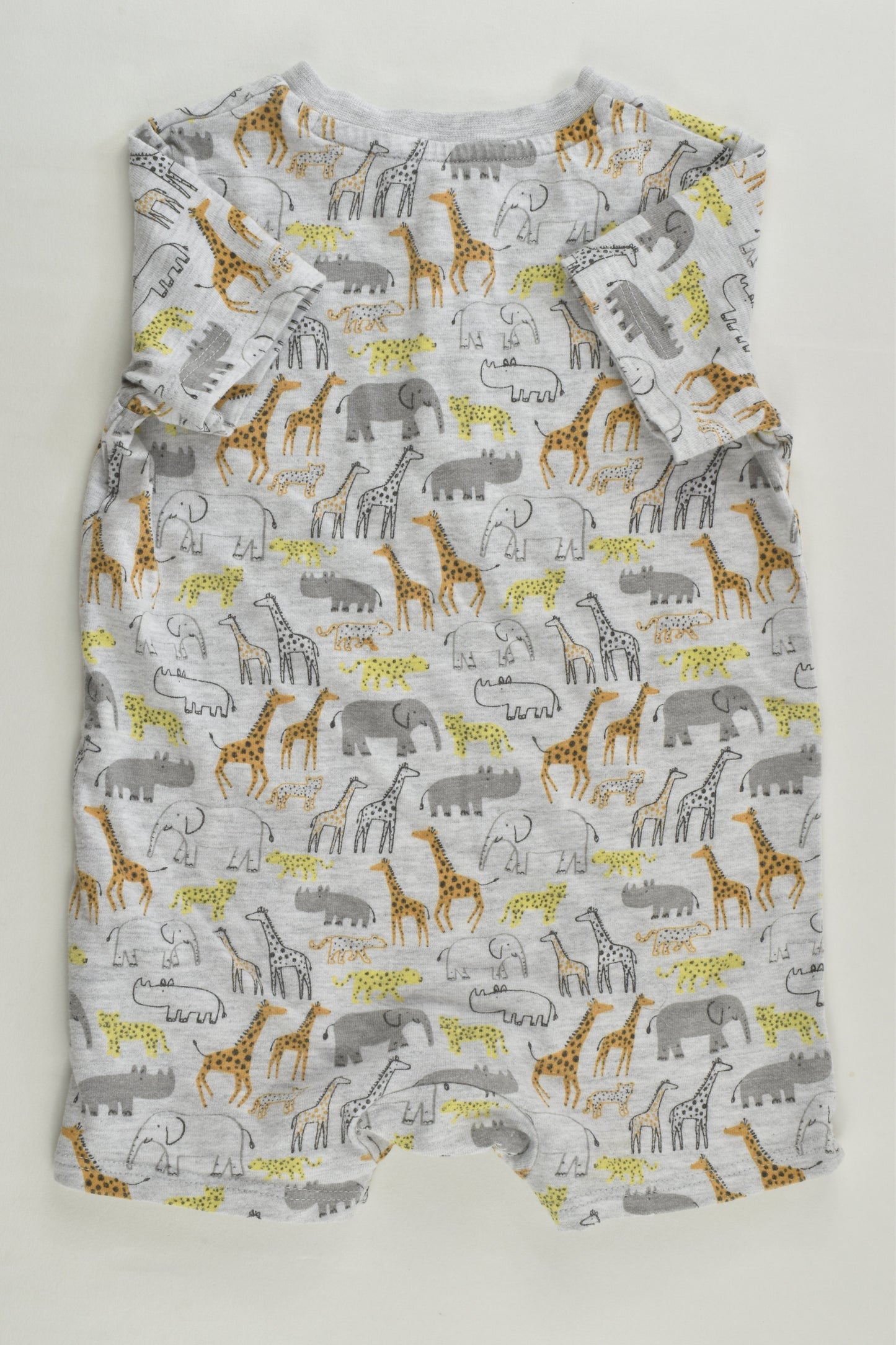 F&F Size 00 (3-6 months) Safari Animals Short Romper