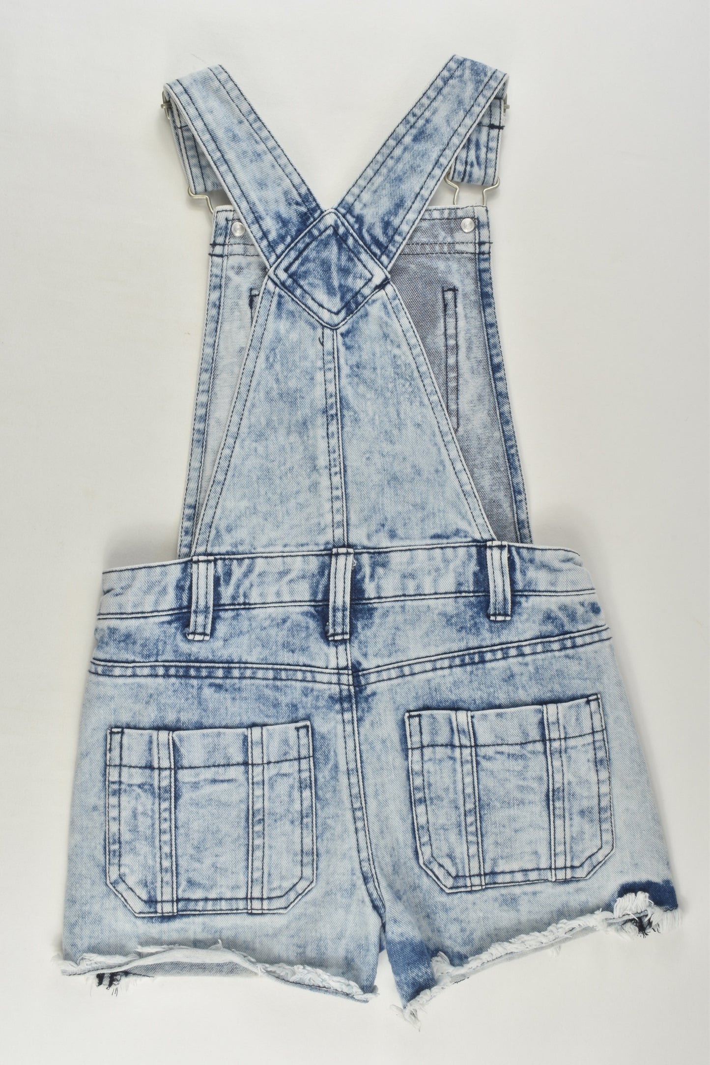 F&F Size 6-7 Acid Wash Short Denim Overalls
