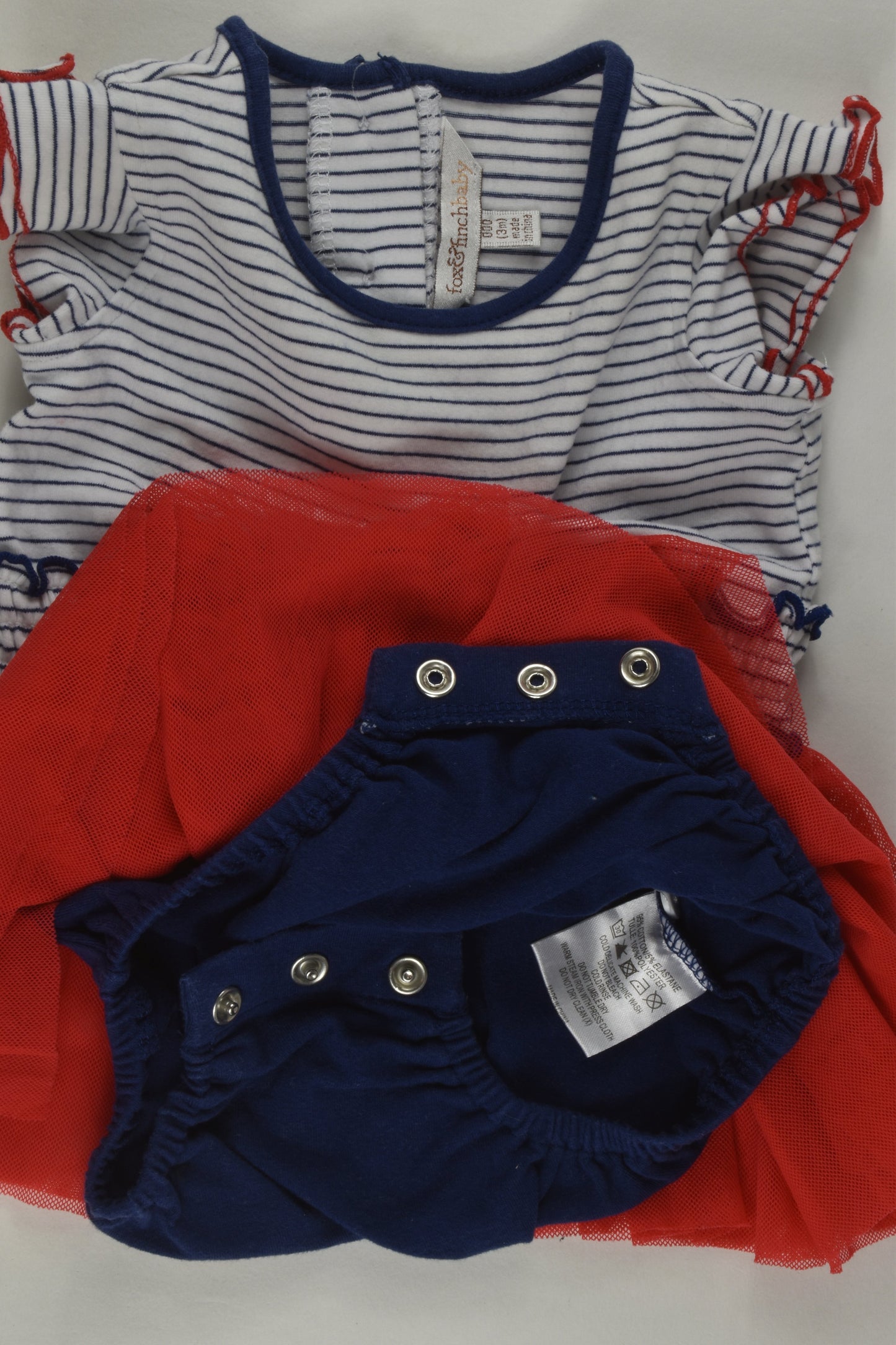 Fox & Finch Size 000 (3 months) Tulle Bodysuit