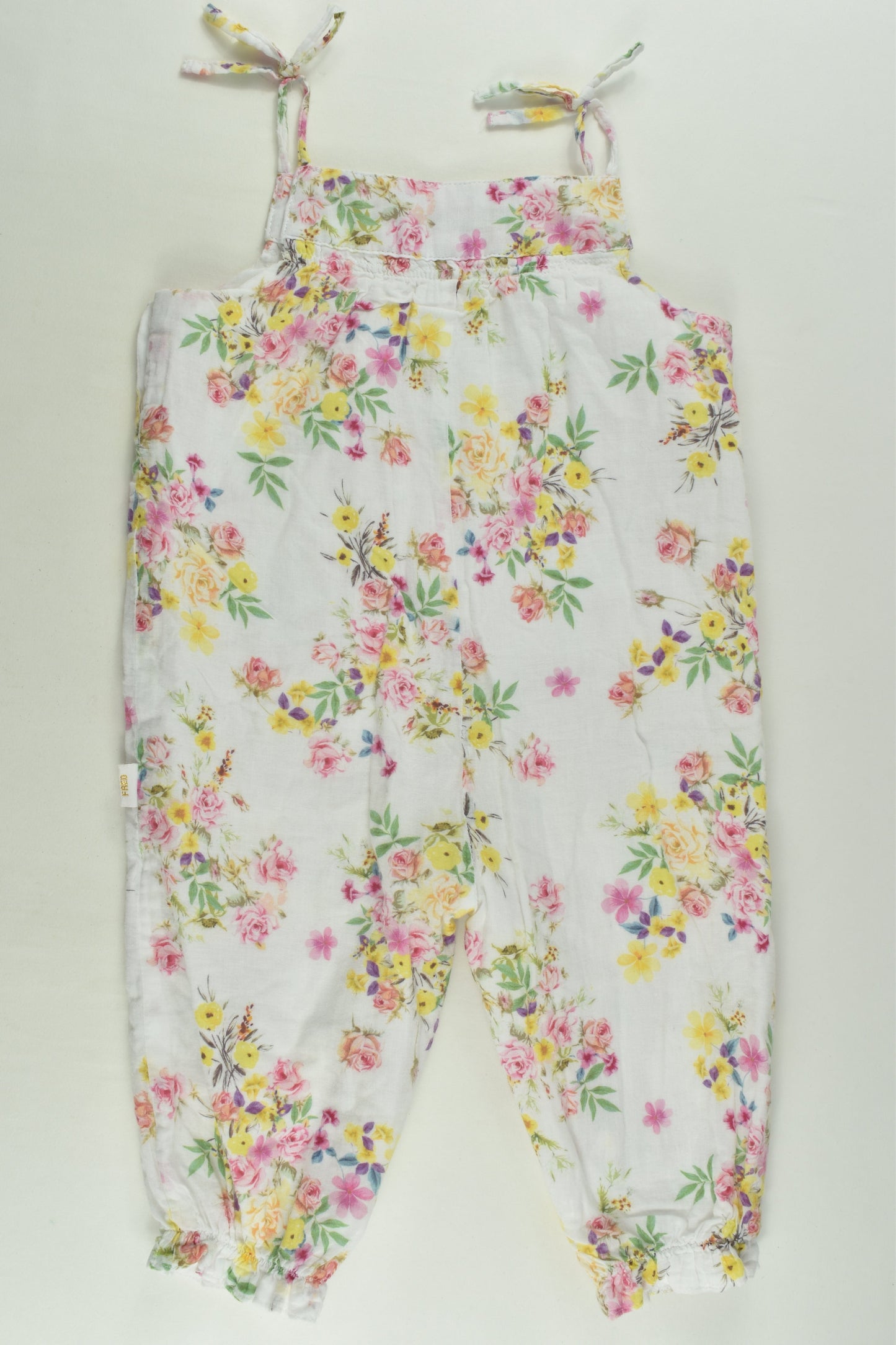 Fred Bare Size 1 Lined Floral Playsuit