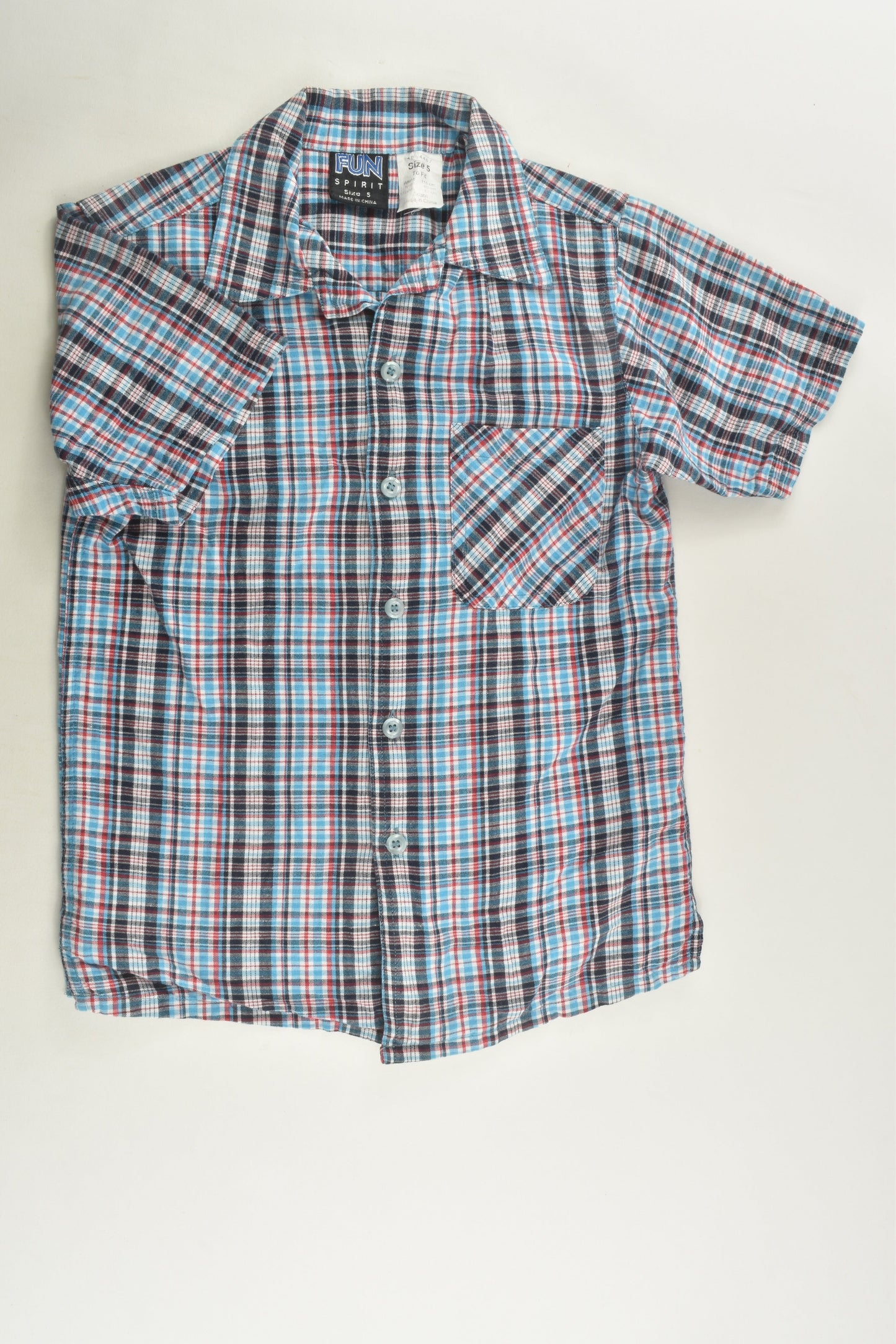 Fun Spirit Size 5 Checked Shirt