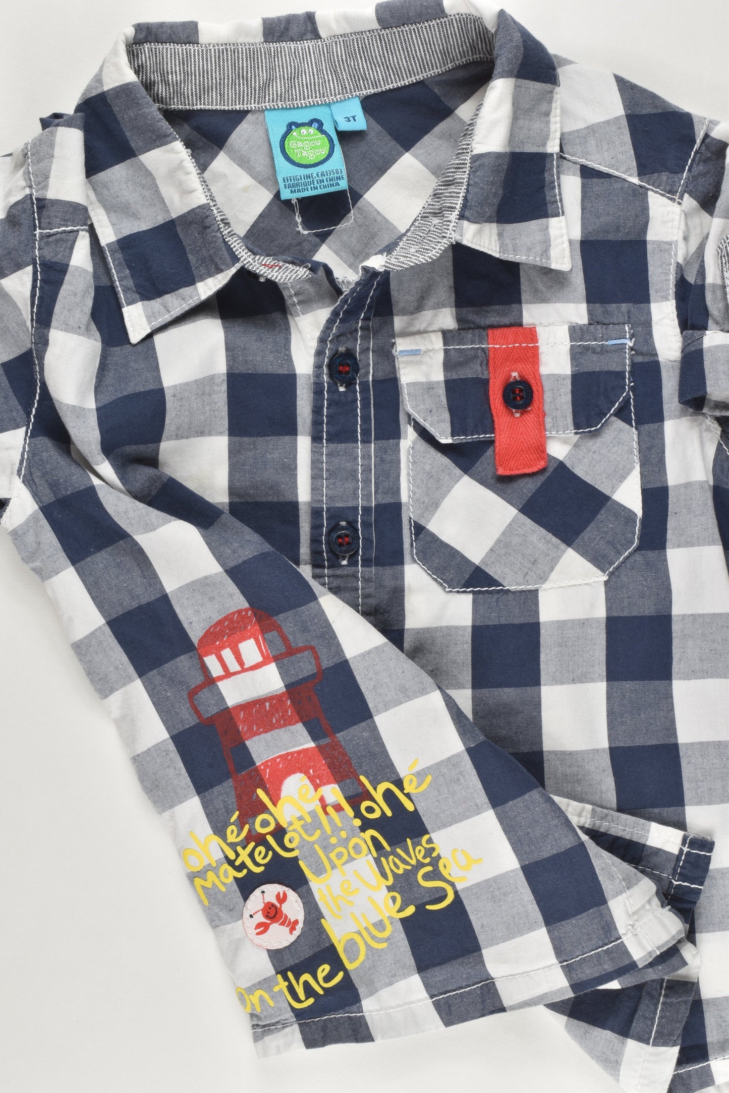 Gagou Tagou France Size 3 Collared Shirt