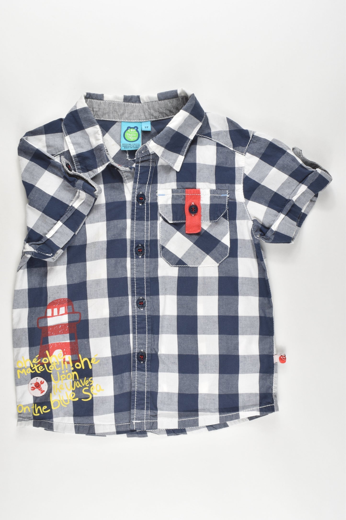 Gagou Tagou France Size 3 Collared Shirt