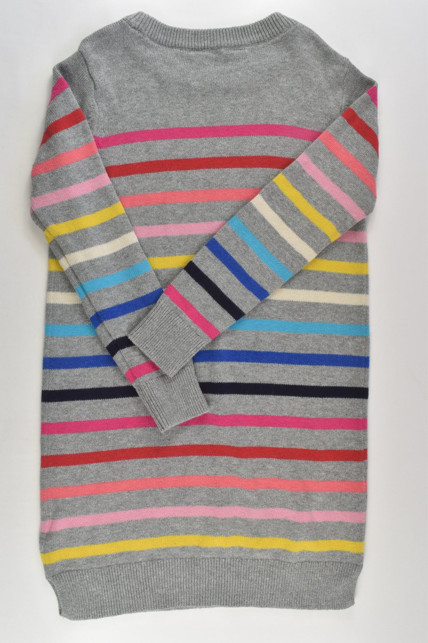 Gap Kids Size 6-7 (S, 120 cm) Rainbow Stripes Knit Dress