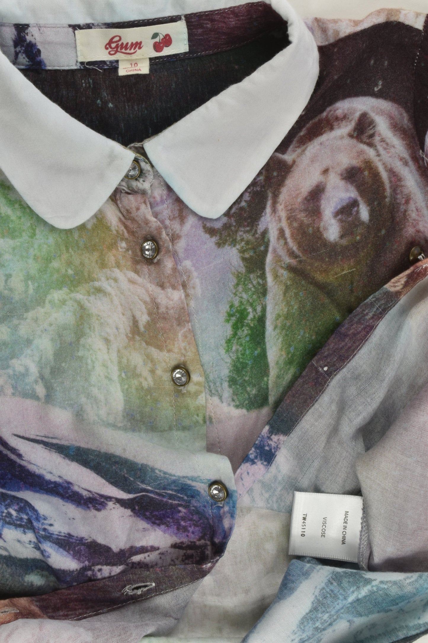 Gum Size 10 Snowy Forest Shirt