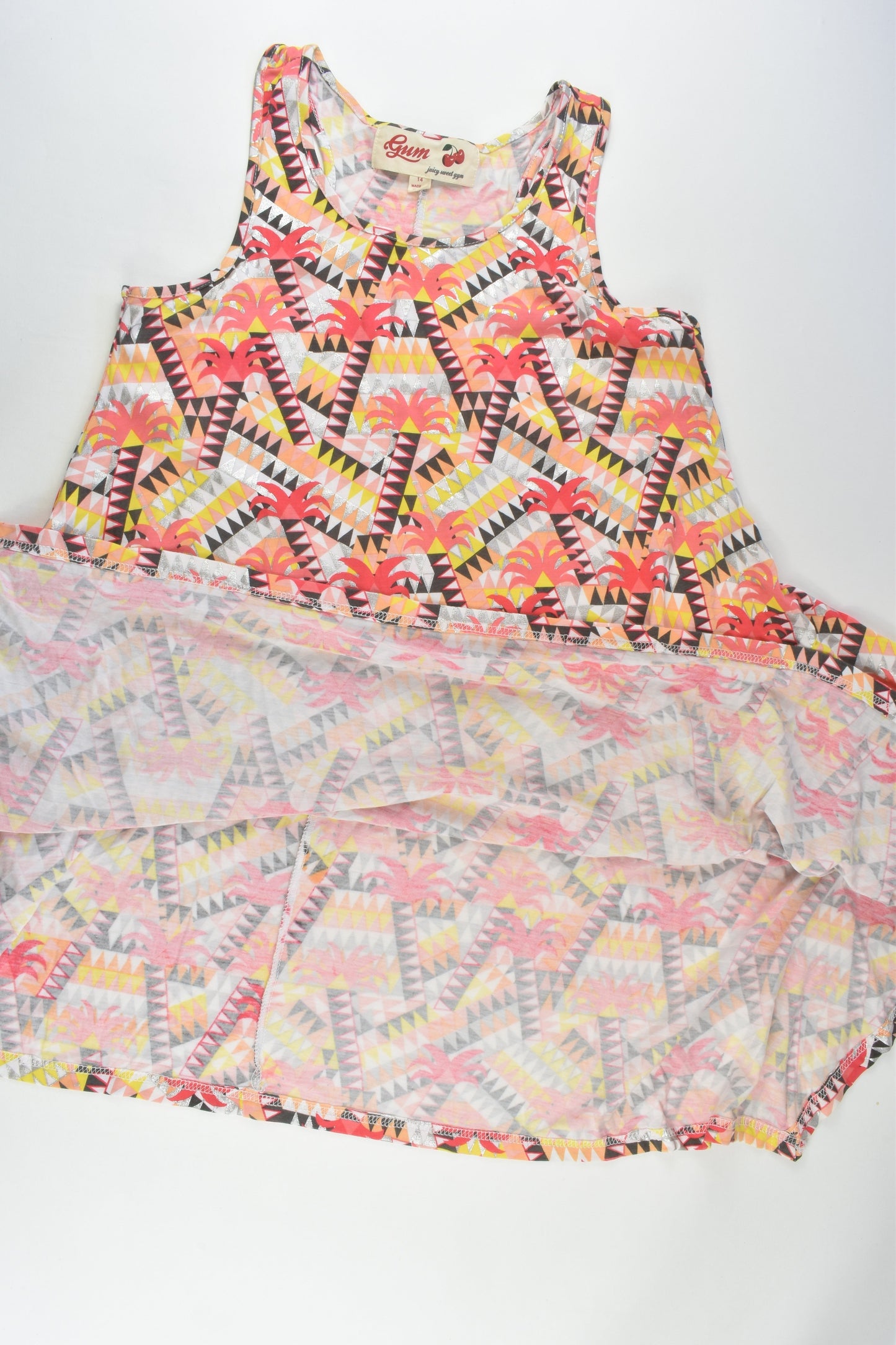Gum Size 14 Palm Trees Dress