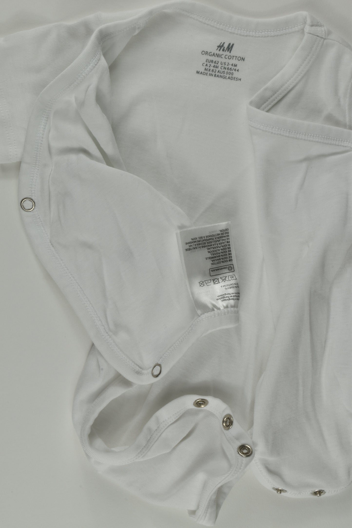 H&M Size 000 Organic Wrap Bodysuit
