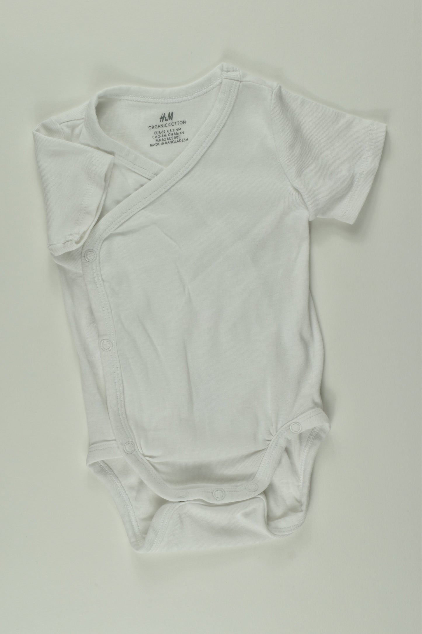 H&M Size 000 Organic Wrap Bodysuit