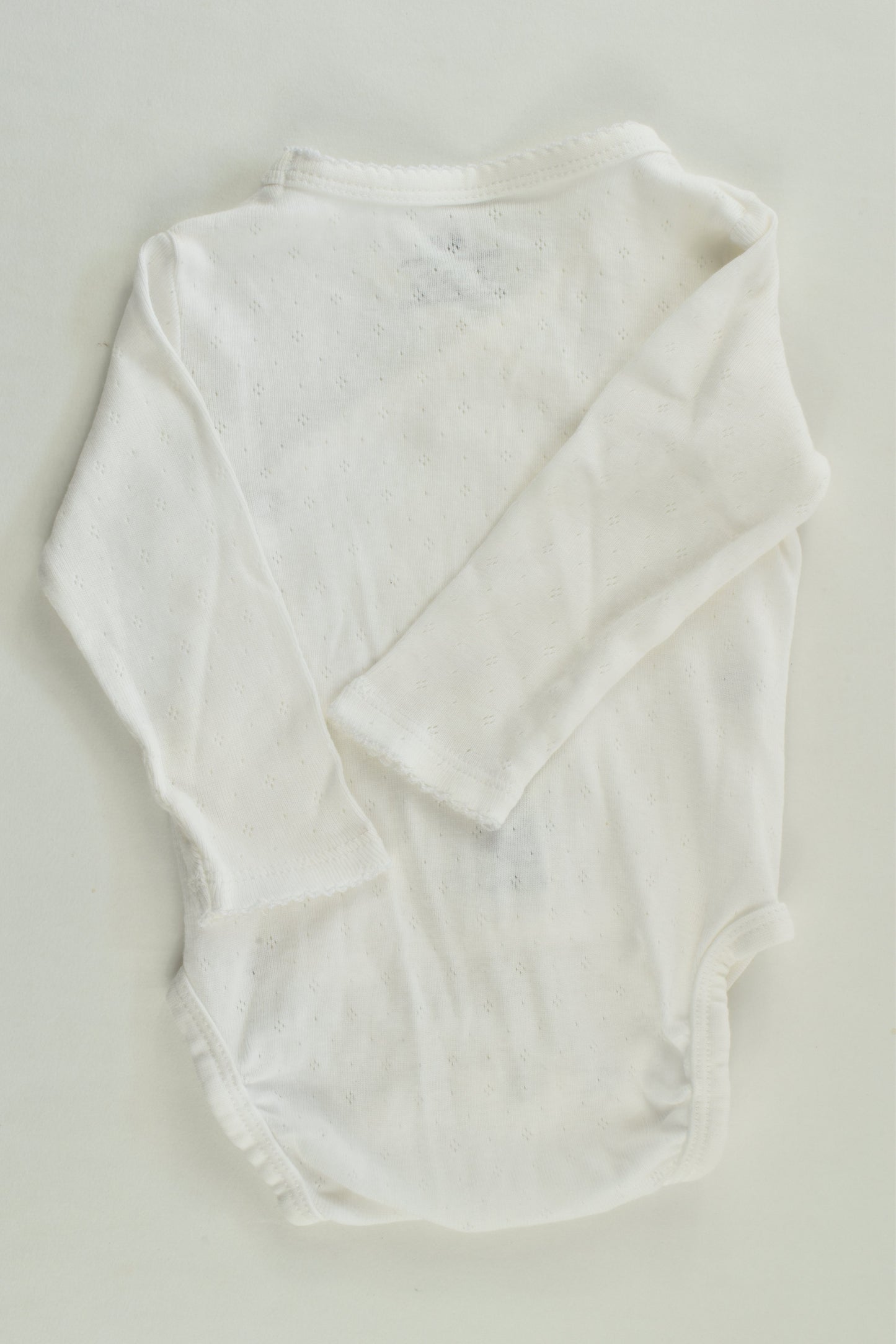 H&M Size 0000 (56 cm) Organic Wrap Bodysuit