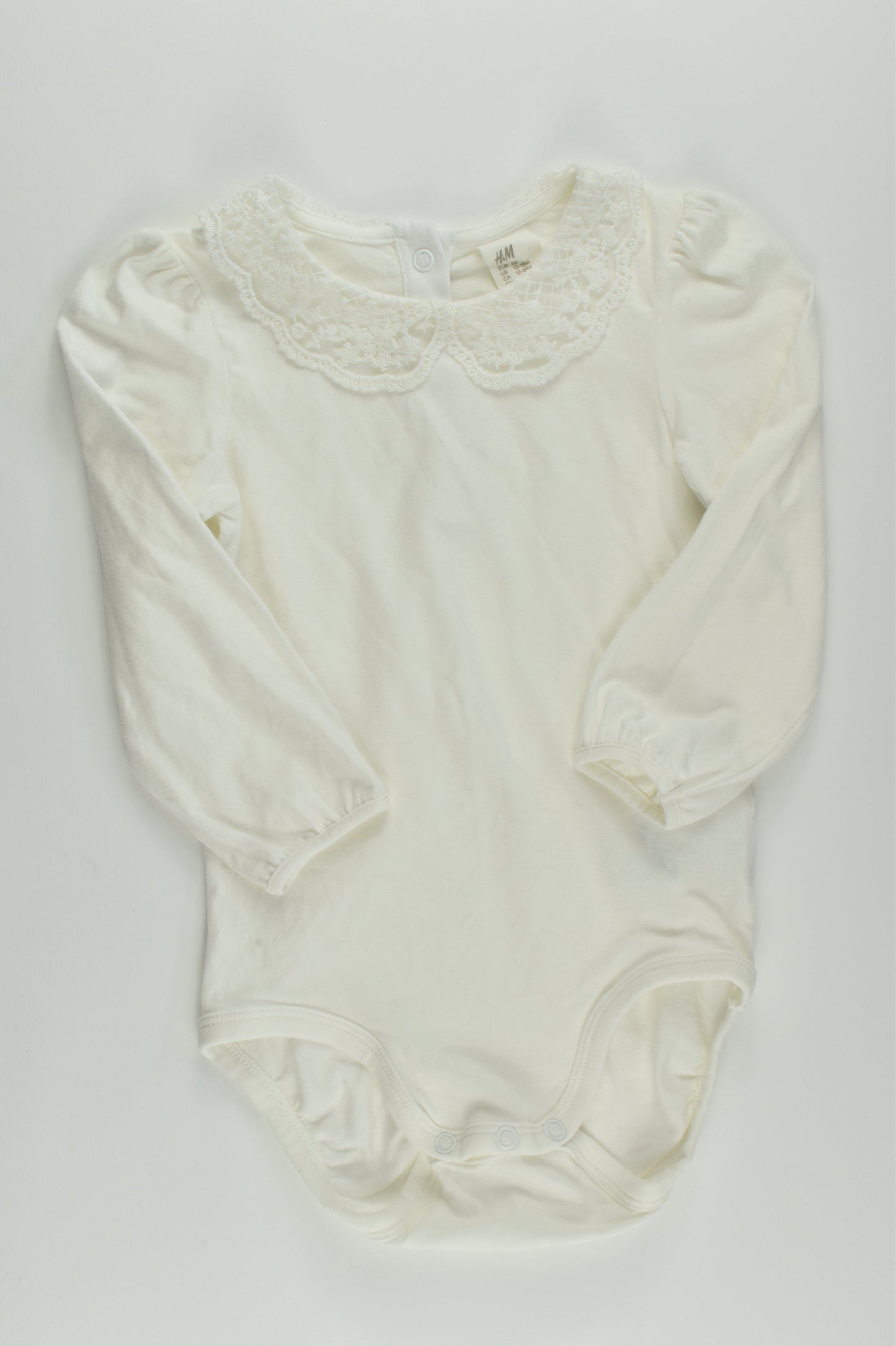 H&M Size 1 Lace Collar Bodysuit