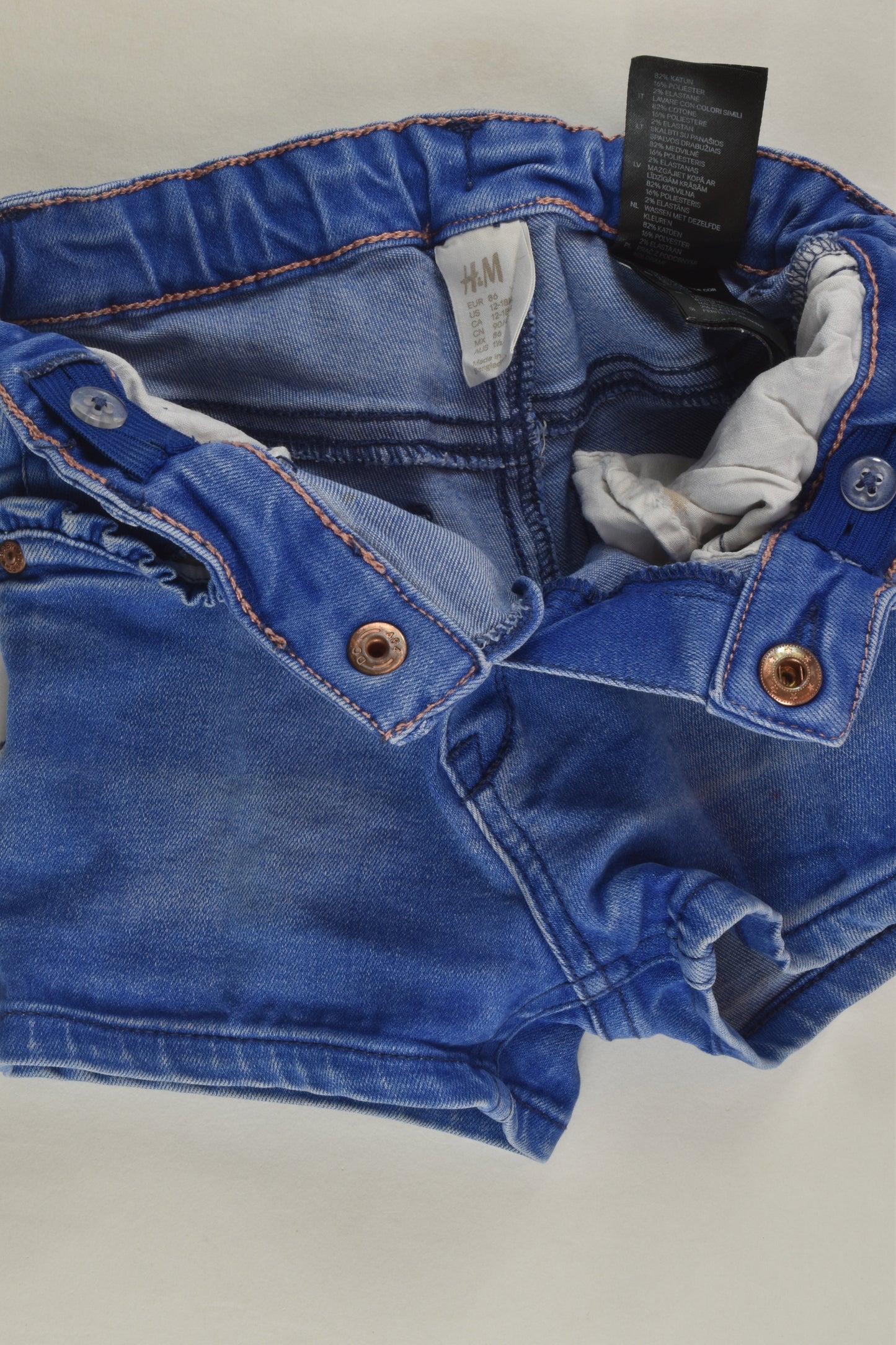 H&M Size 1 Stretchy Denim Shorts