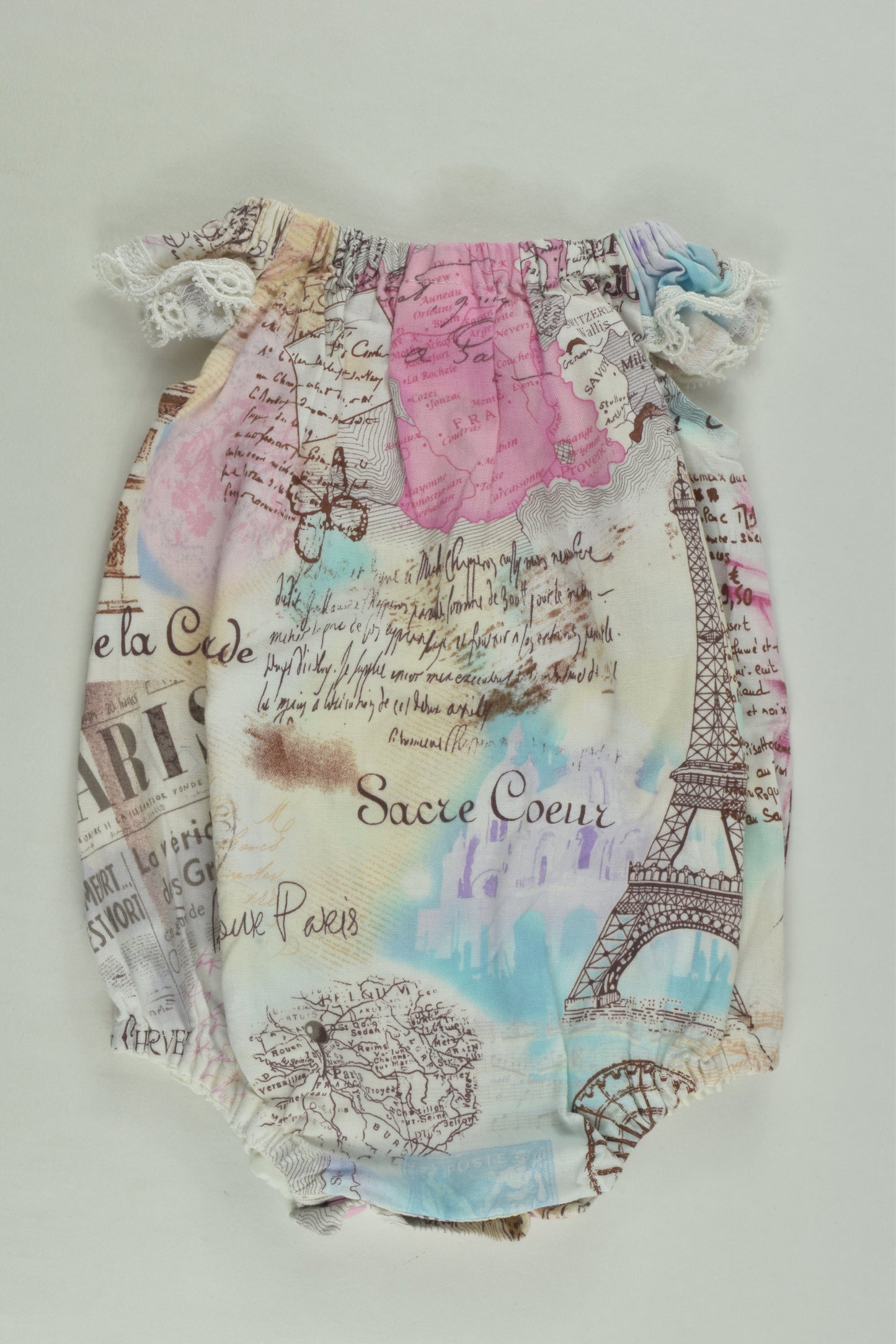 Handmade Size 000 Paris Bubble Romper
