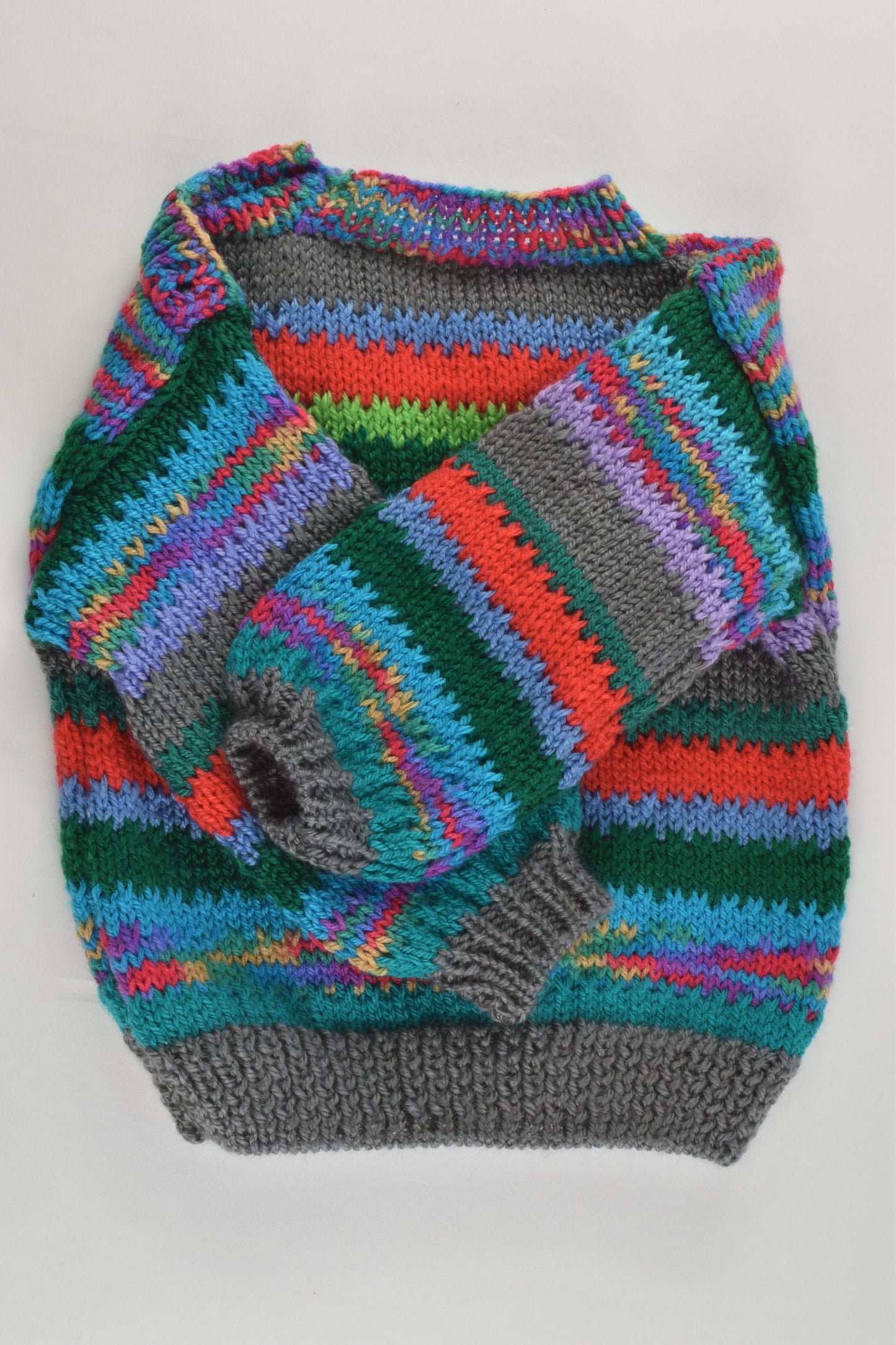Handmade Size approx 0 Knitted Jumper