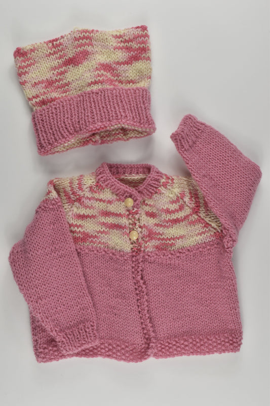 Handmade Size approx 000 Knit Cardigan and Beanie