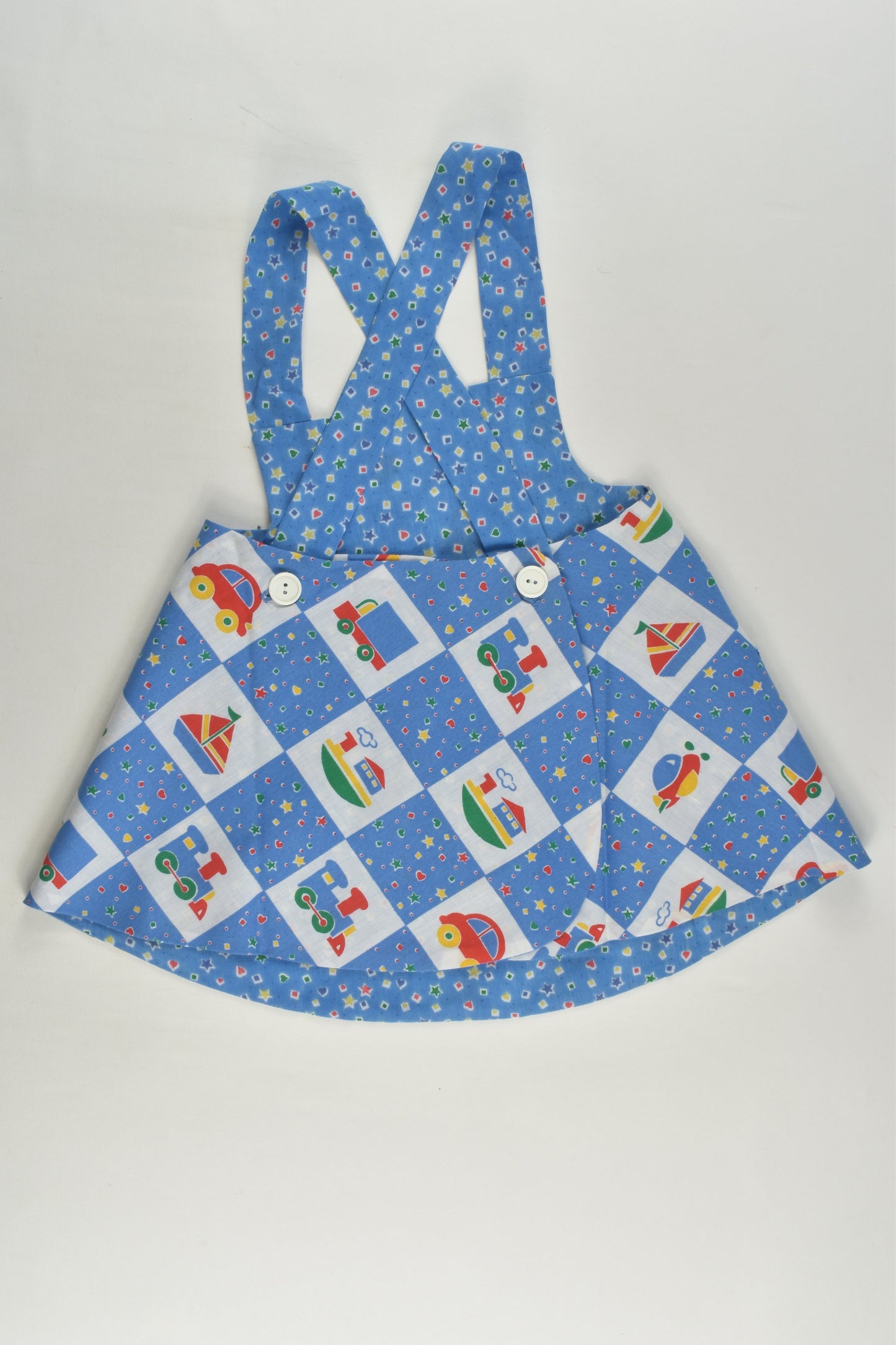 Handmade Size approx 1 Reversible Pinafore Dress