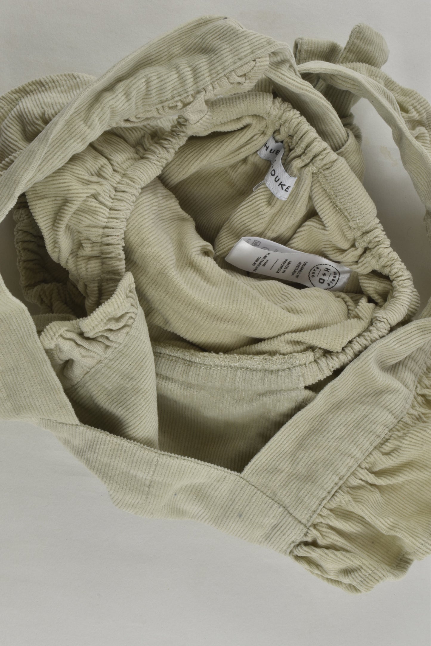 Hubble and Duke Size 1 Beige Cord Romper