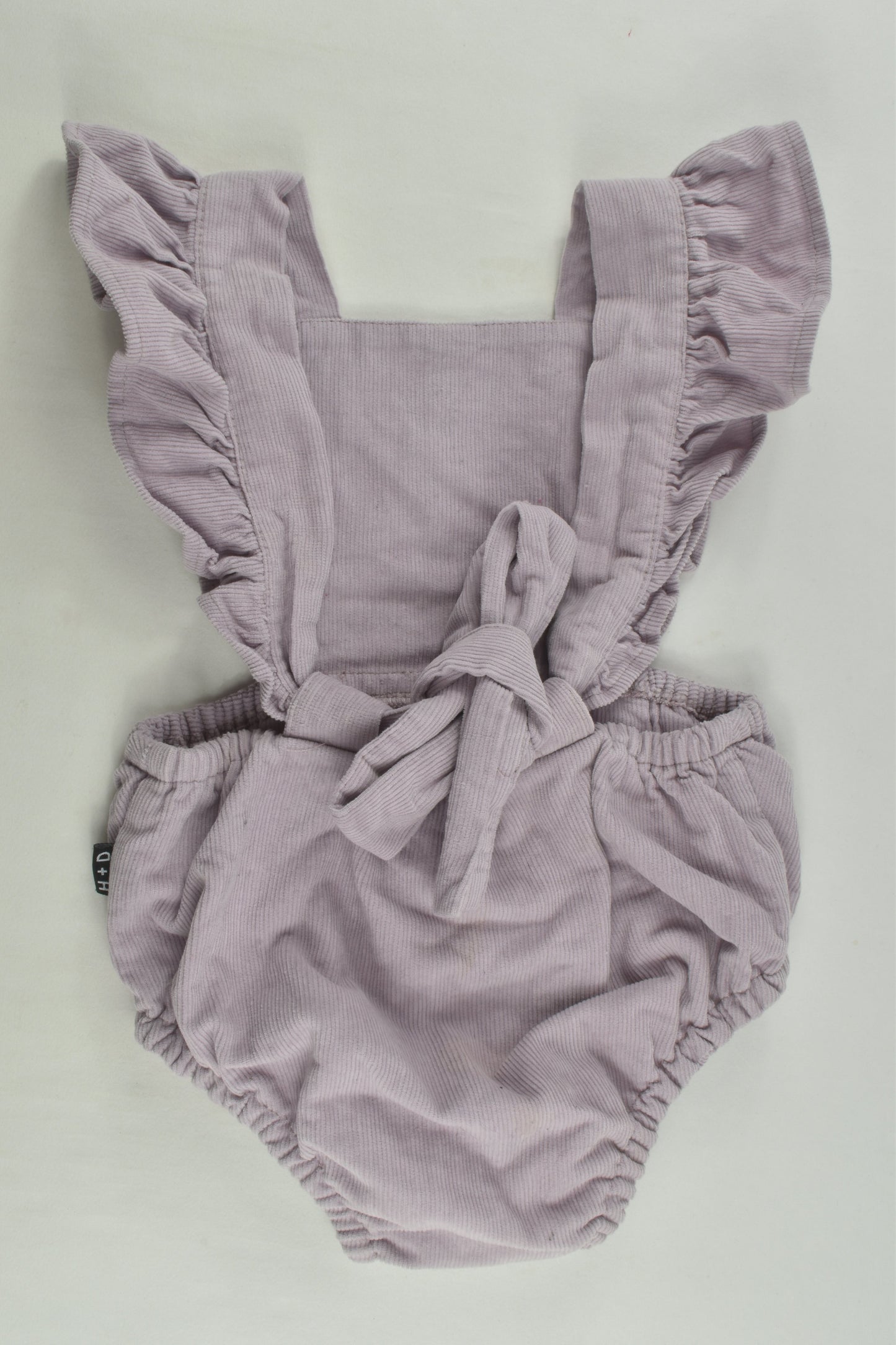 Hubble and Duke Size 1 Purple Cord Romper