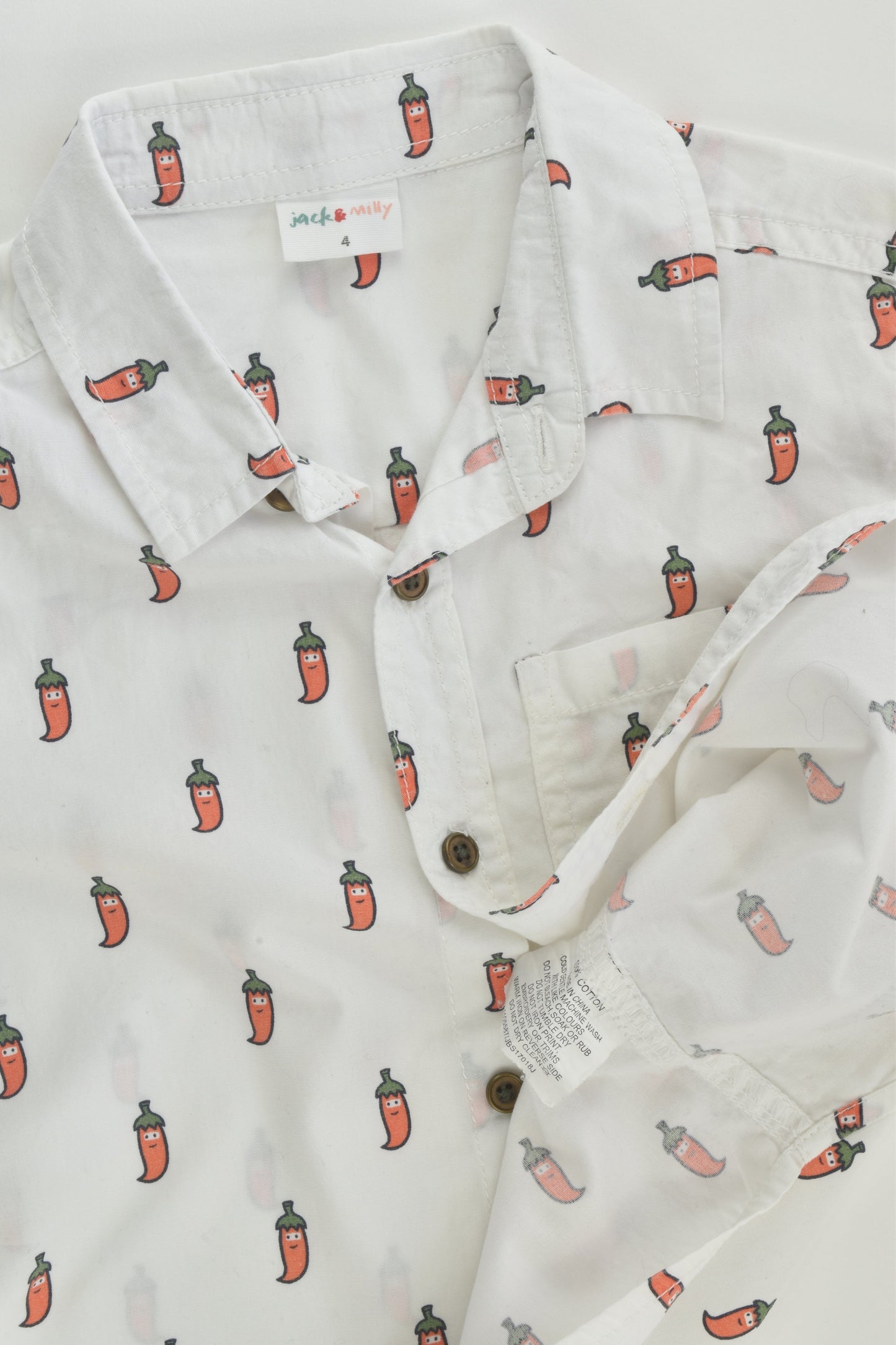 Jack & Milly Size 4 Chilli Shirt