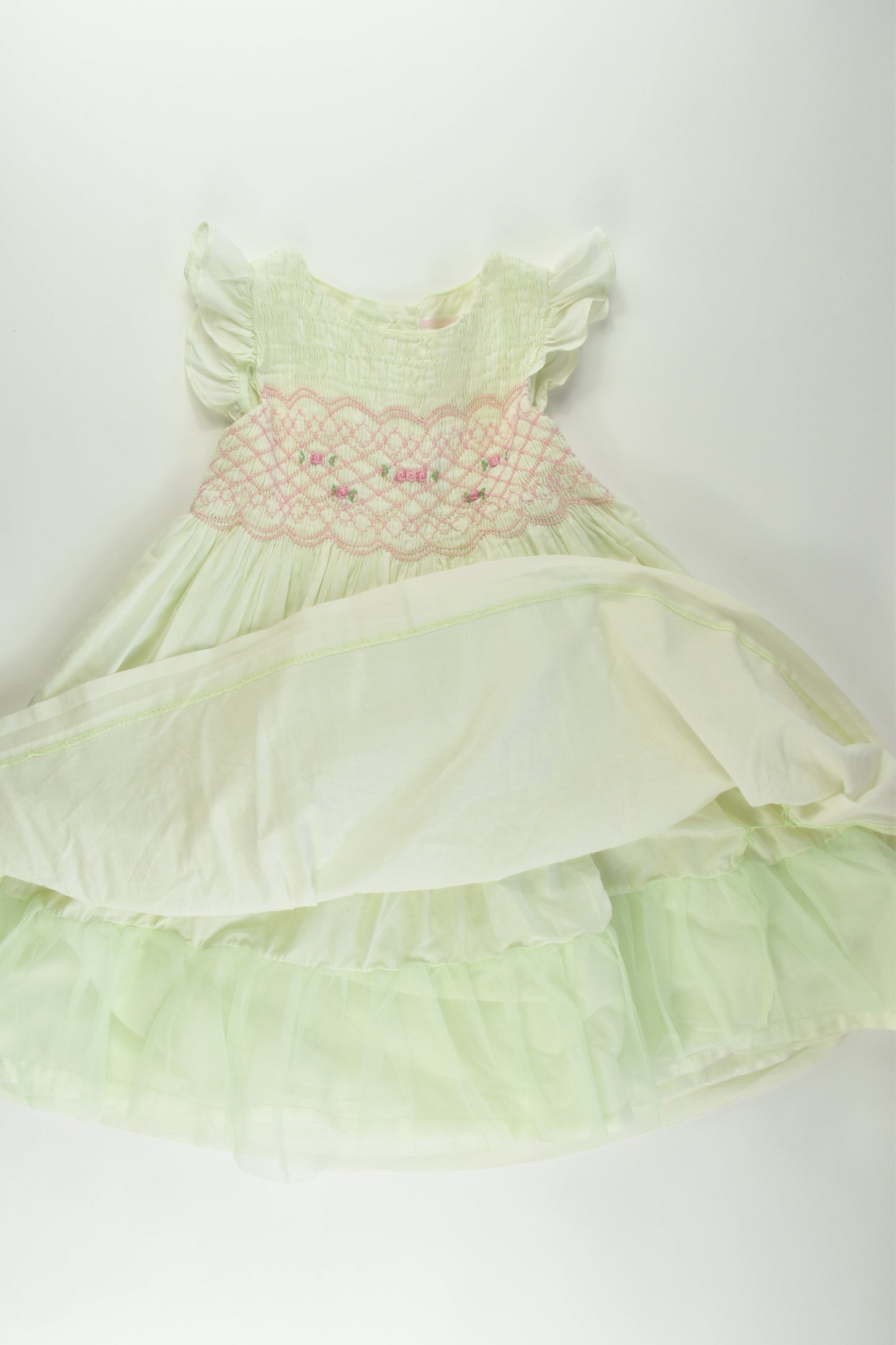Janie and Jack Size 4 Lined Smocked Dress