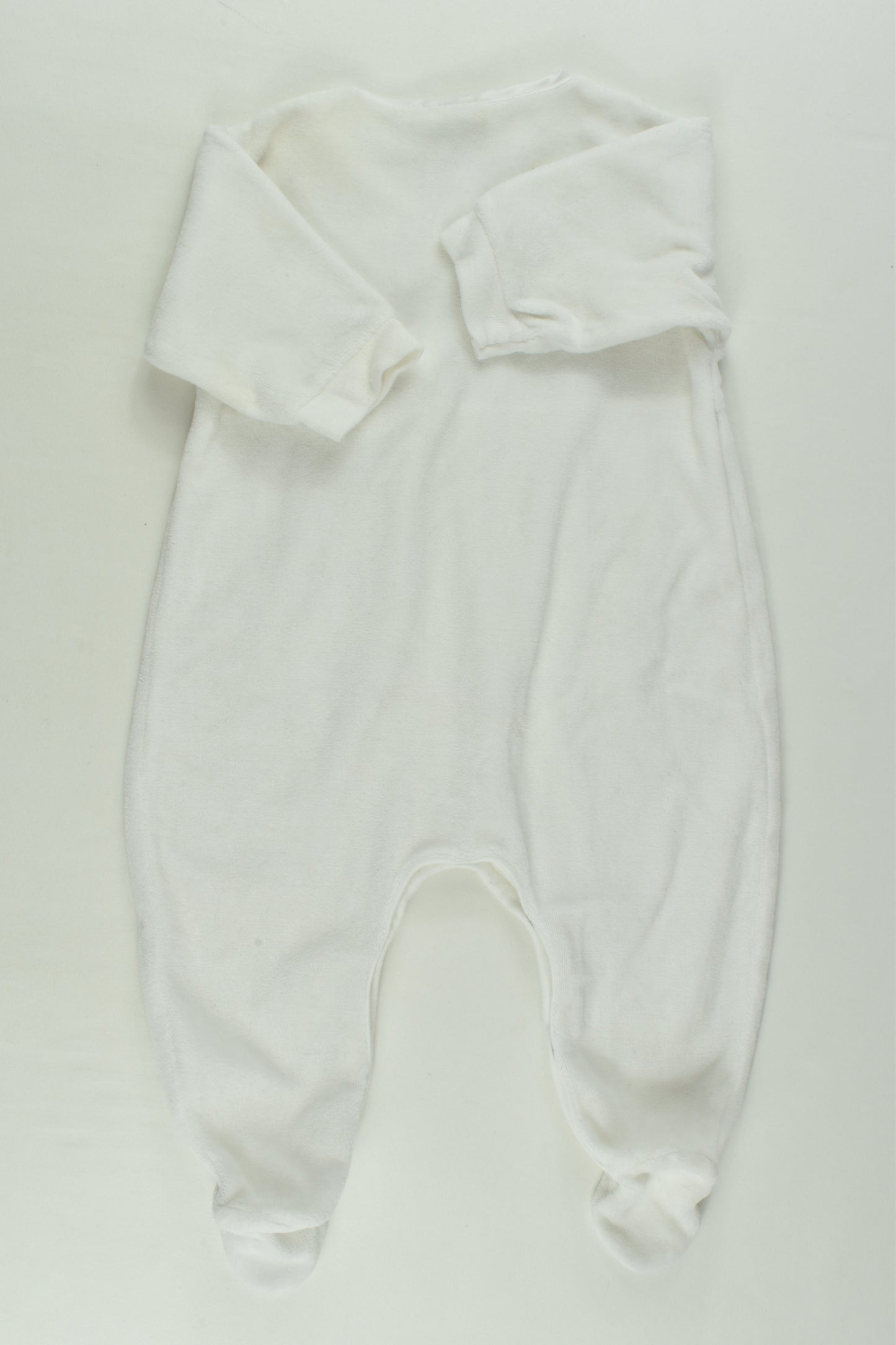 Jet Clothing Company Size 0000 (Newborn) Teddy Bear Footed Velour Romper