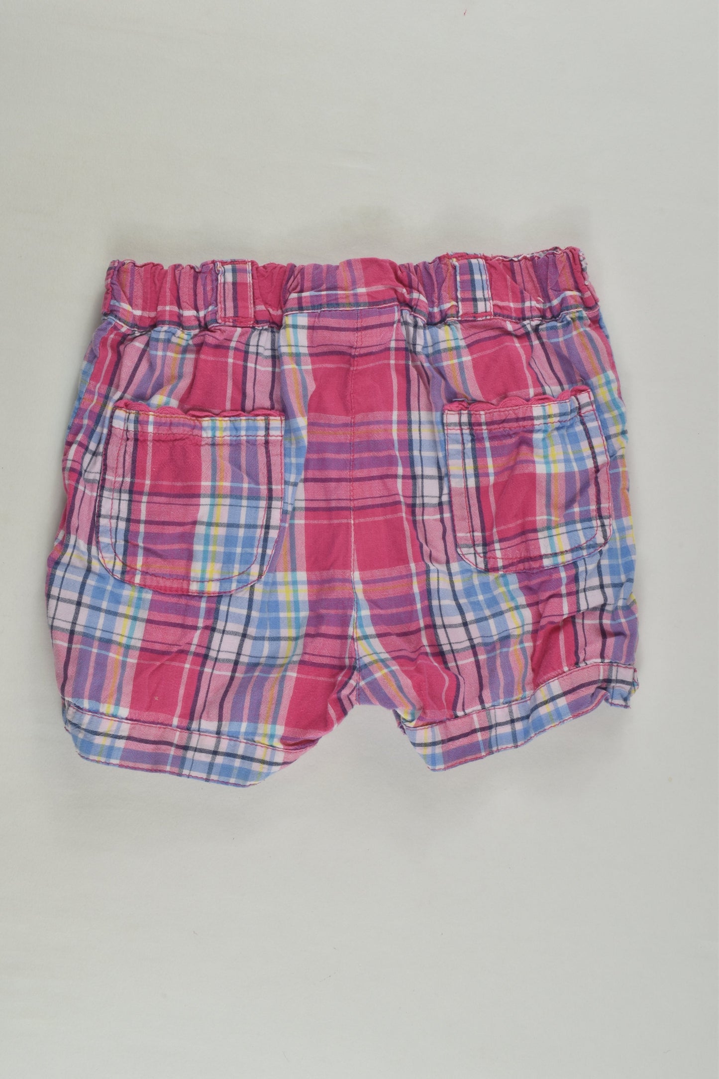 JoJo Maman Bébé Size 0 (6-12 months) Checked Shorts