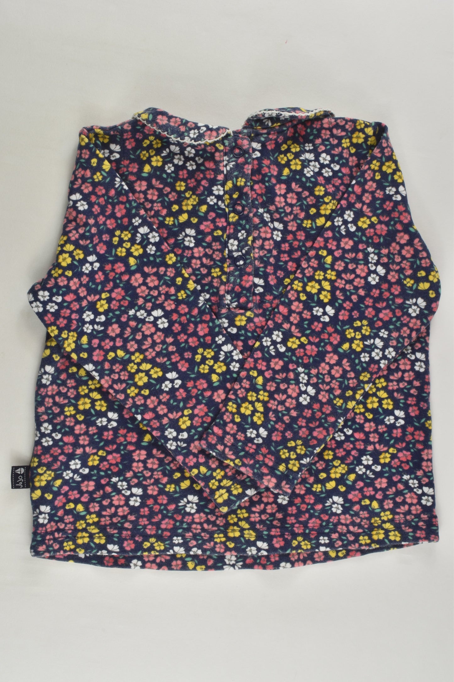 JoJo Maman Bébé Size 2-3 Floral Peter Pan Top