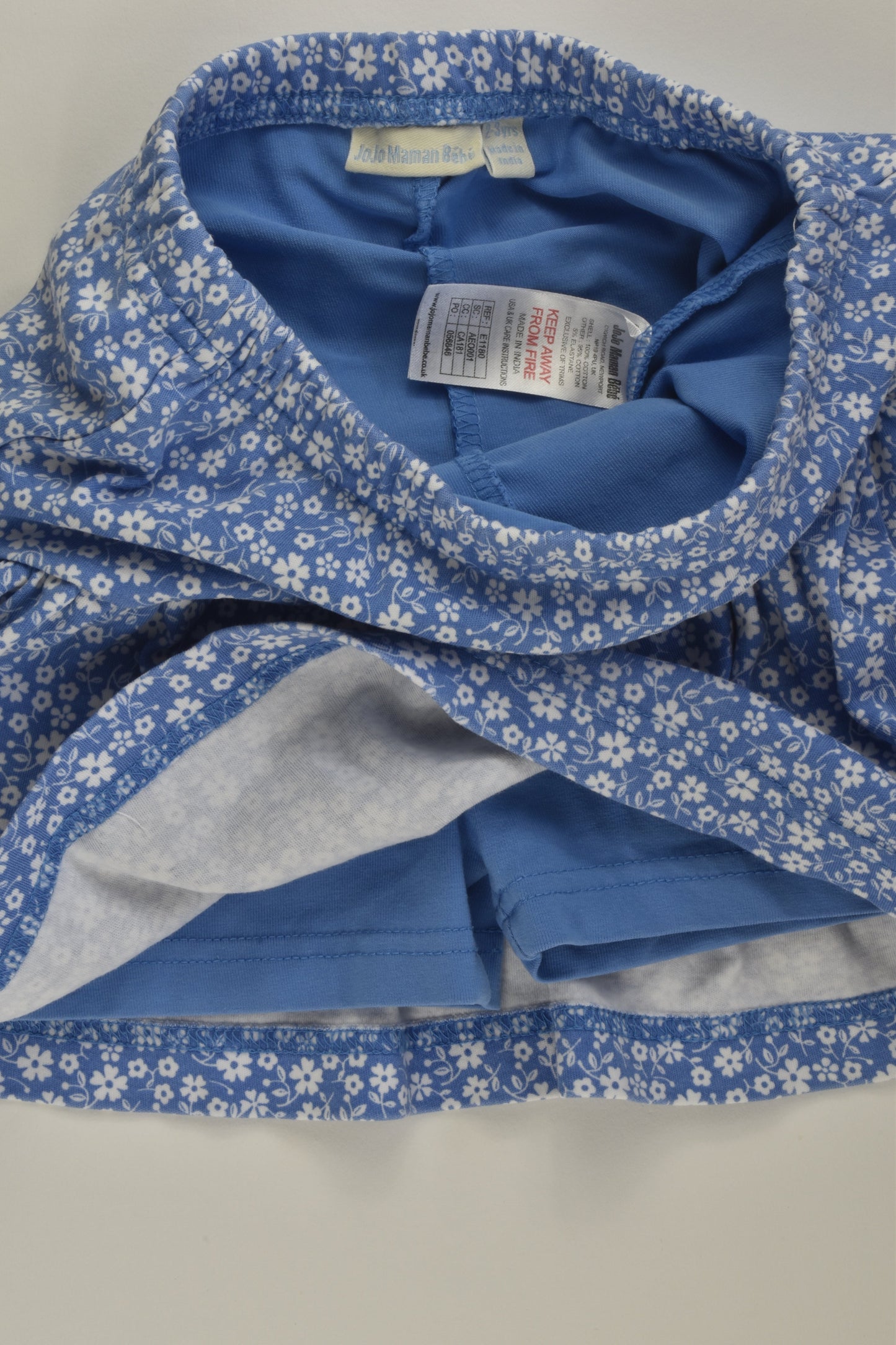 JoJo Maman Bébé Size 2-3 Floral Skirt with Shorts Underneath