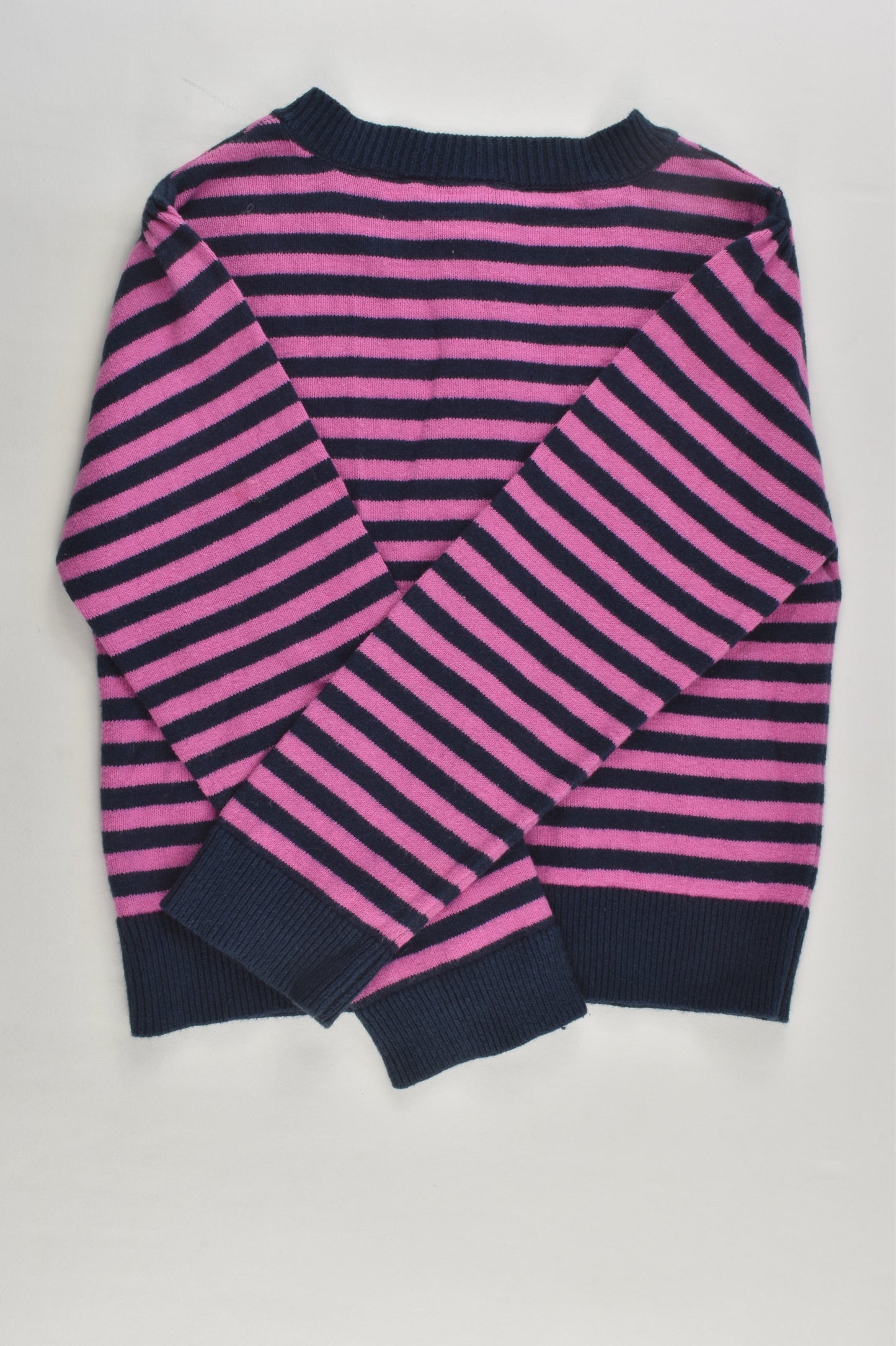 JoJo Maman Bébé Size 3-4 Cotton/Cashmere Striped Cardigan