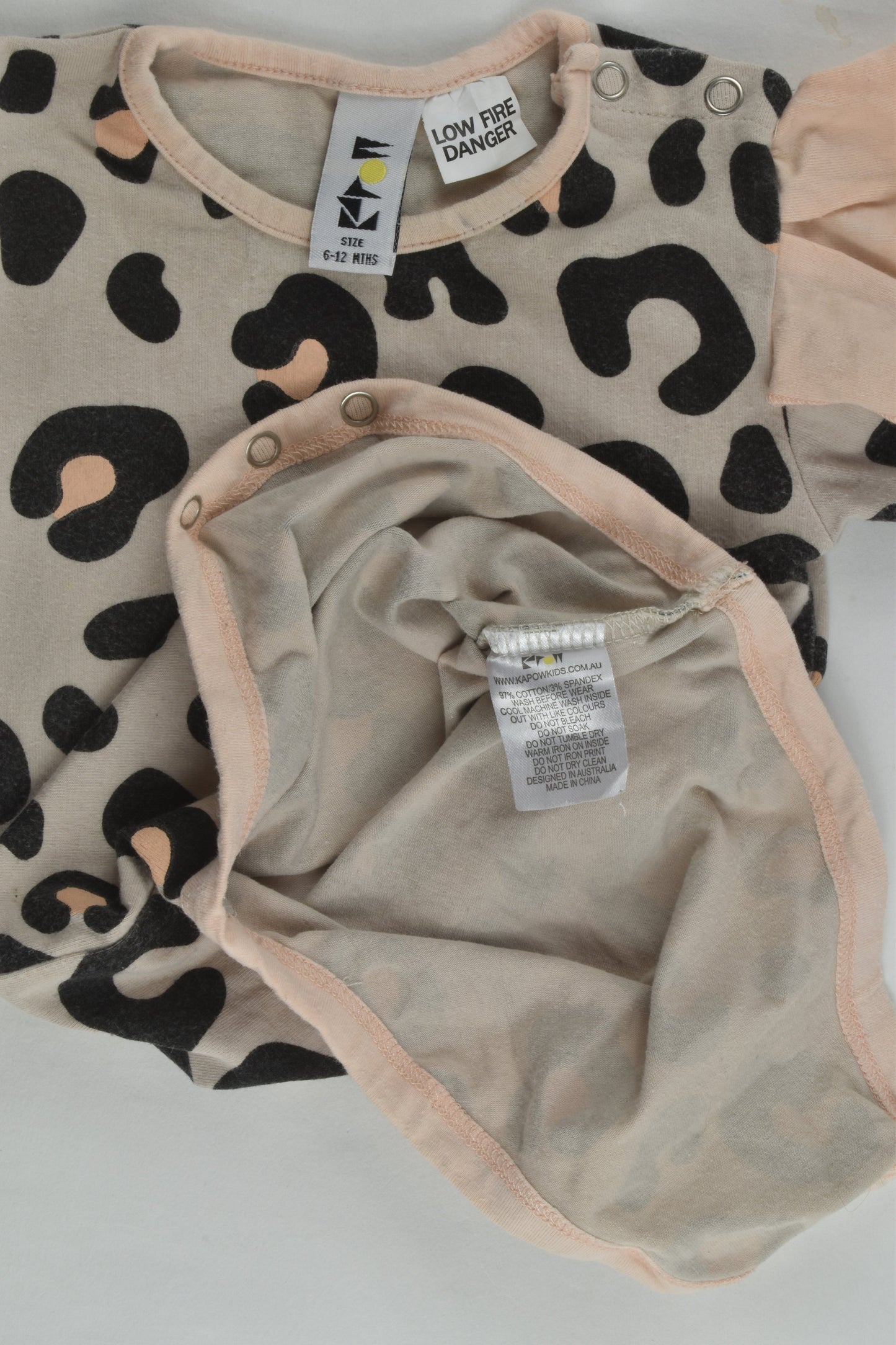 KaPow Kids Size 0 Leopard Print Bodysuit