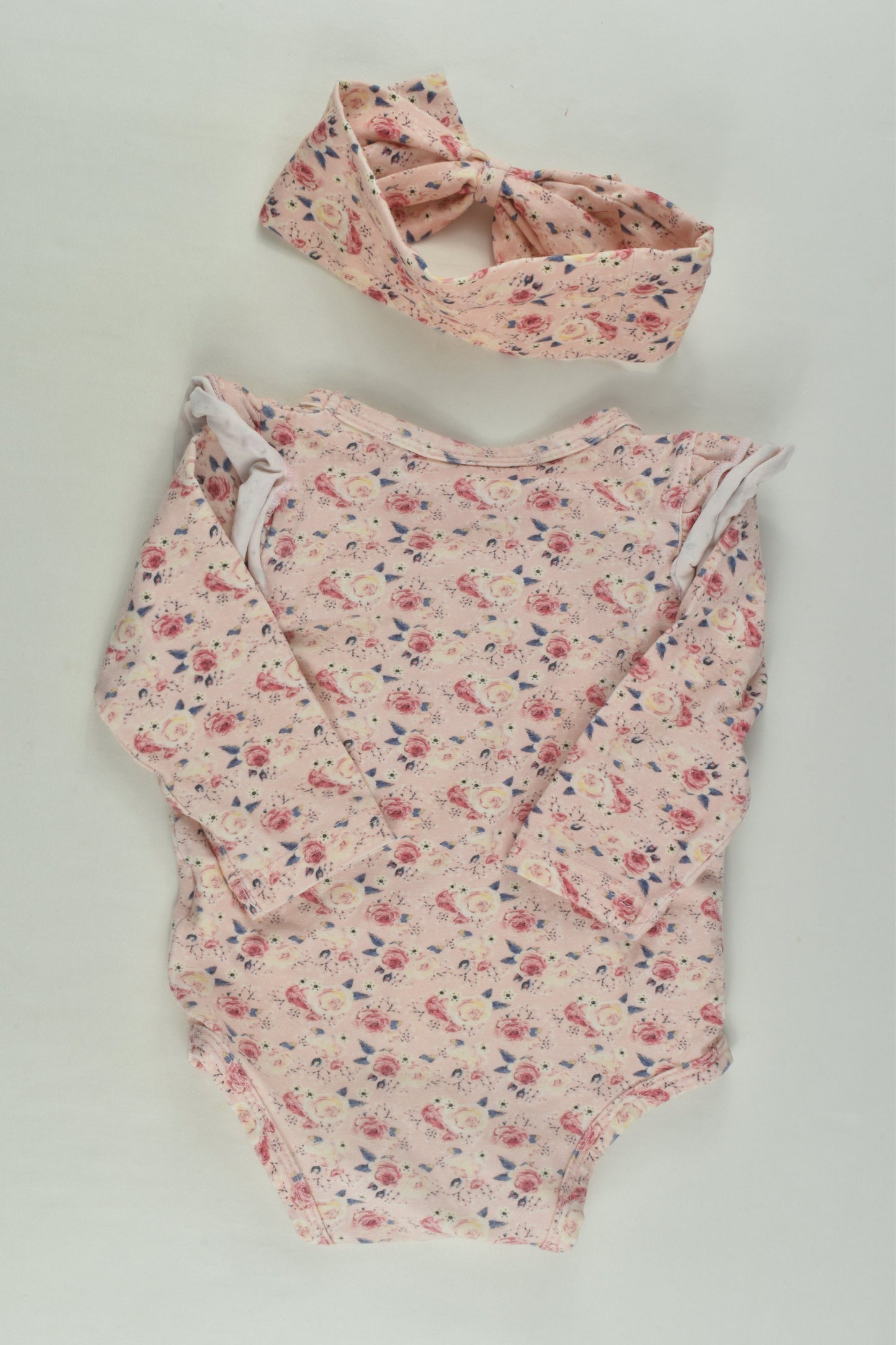 La Sienna Couture Size 00 Floral Bodysuit and Headband